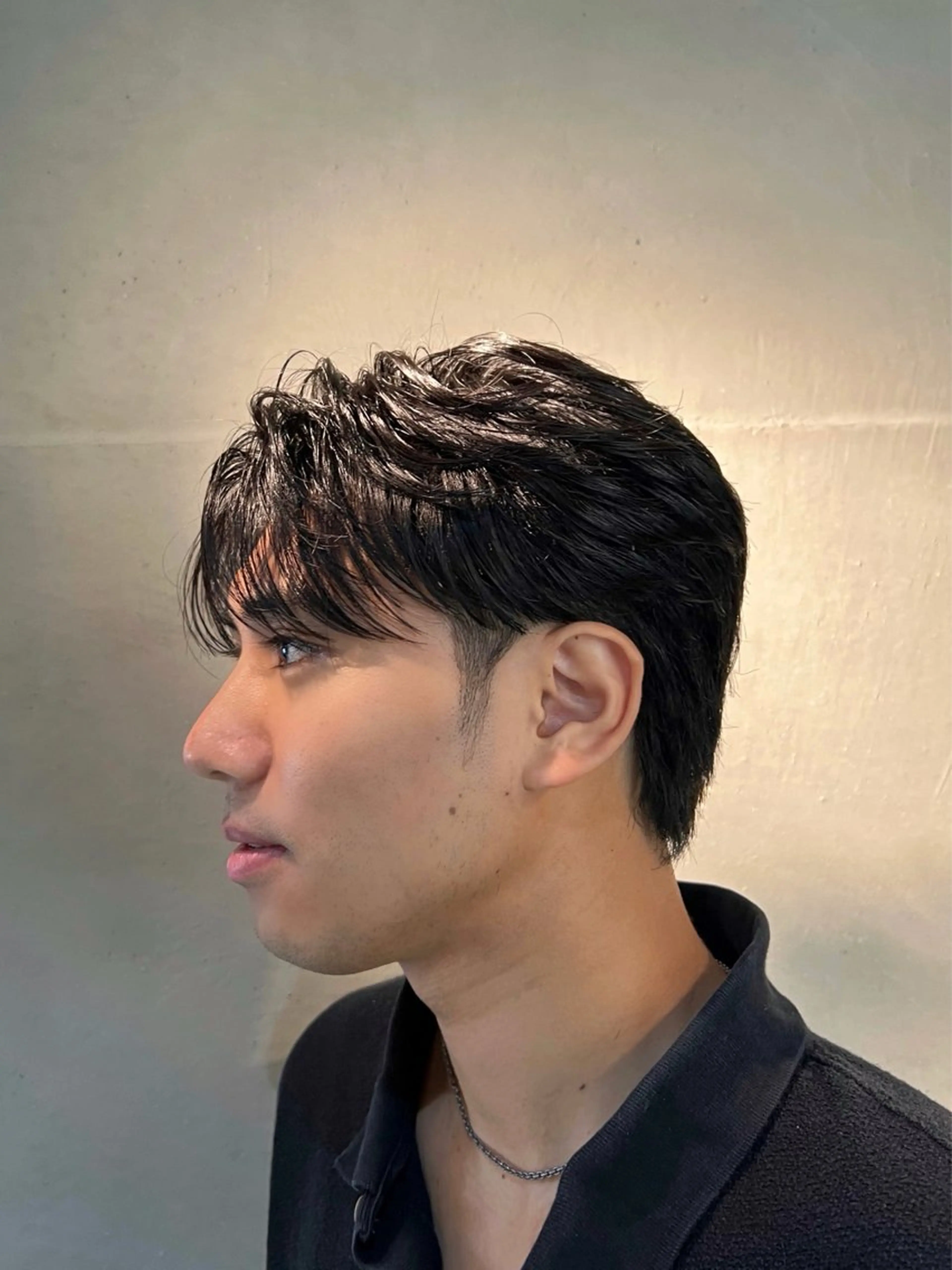 ショート パーマ メンズ センターパート メンズパーマ 刈り上げ Alo所属・💥メンズパーマ /表参道/モント💥のヘアスタイル