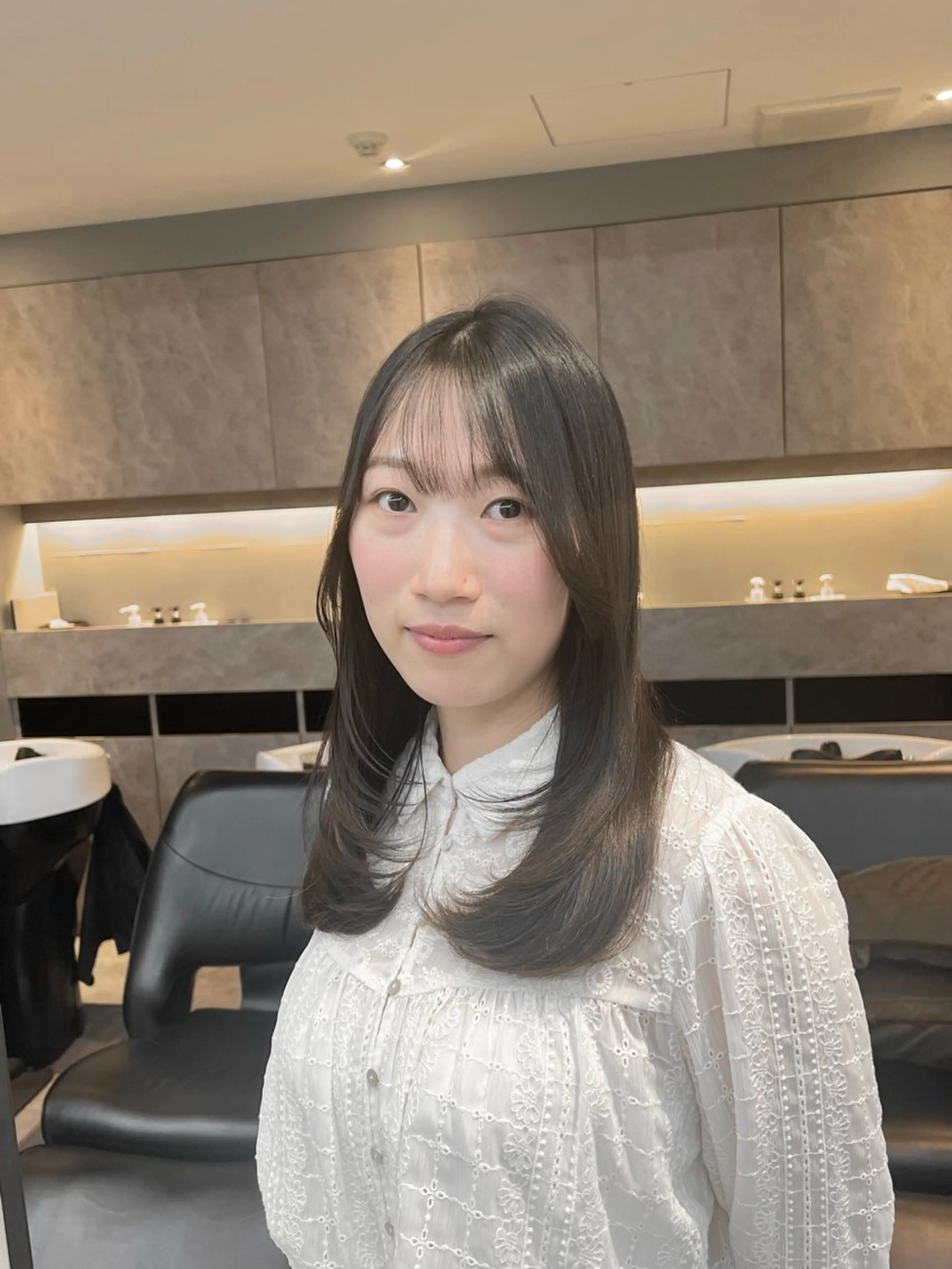 セミロング レイヤーカット カット 髪質改善/艶カラー /谷奥甲太のヘアスタイル