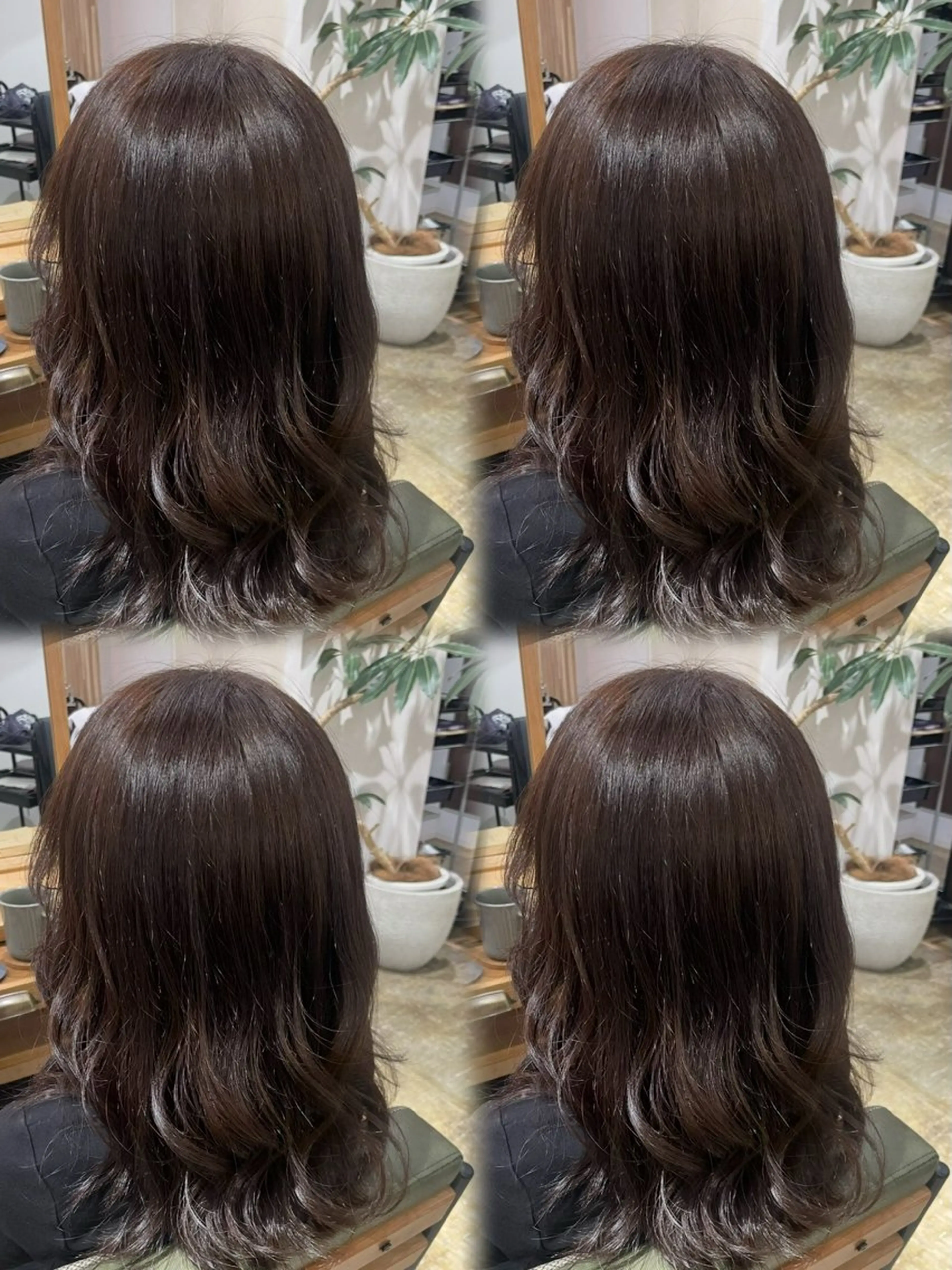セミロング ヘアカラー 🖤Keina🖤 大人上品カラー.*˚のヘアスタイル