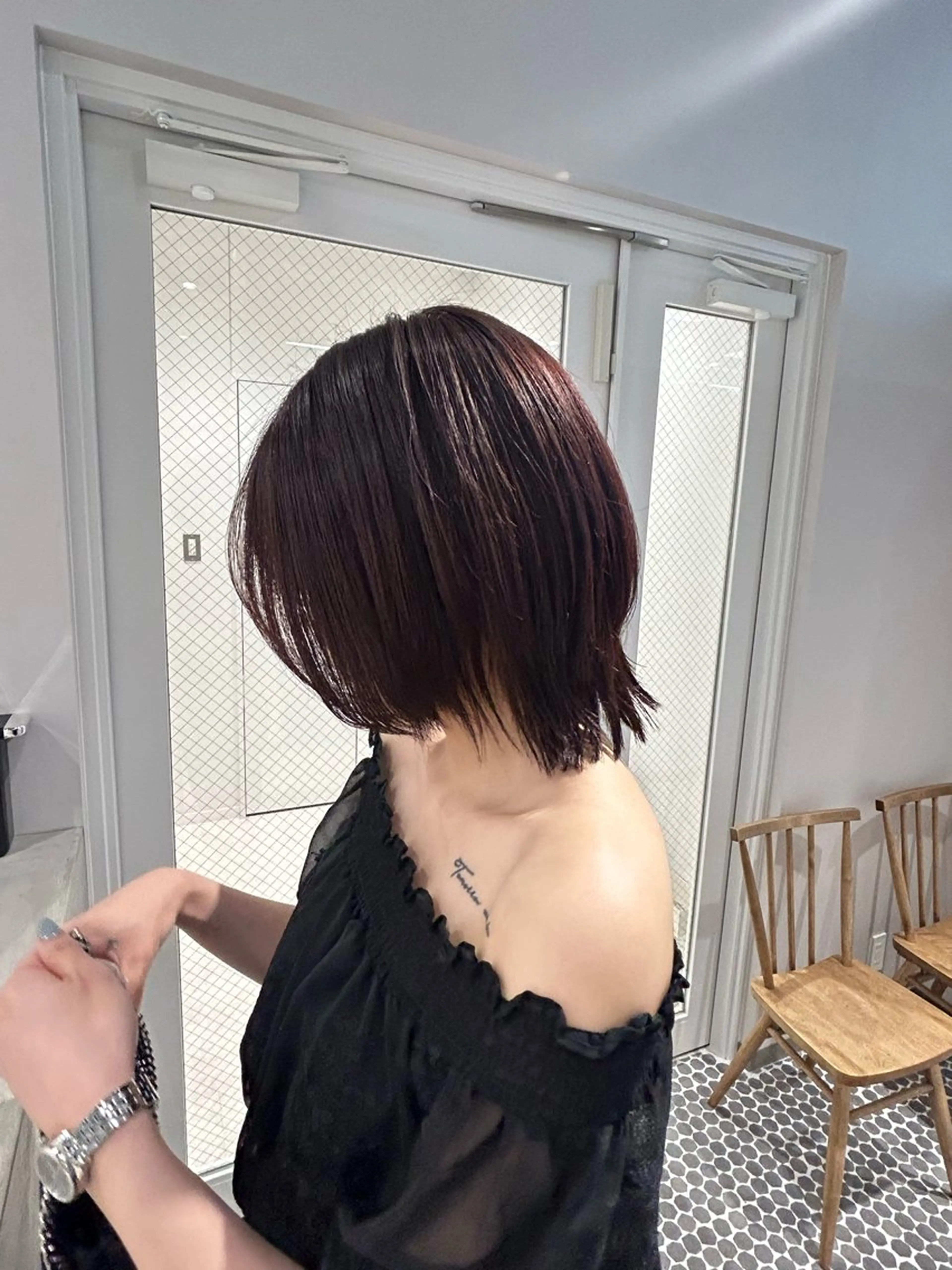 ミディアム カラー ピンクカラー SALOWIN栄 三丁目 木戸里実のヘアスタイル