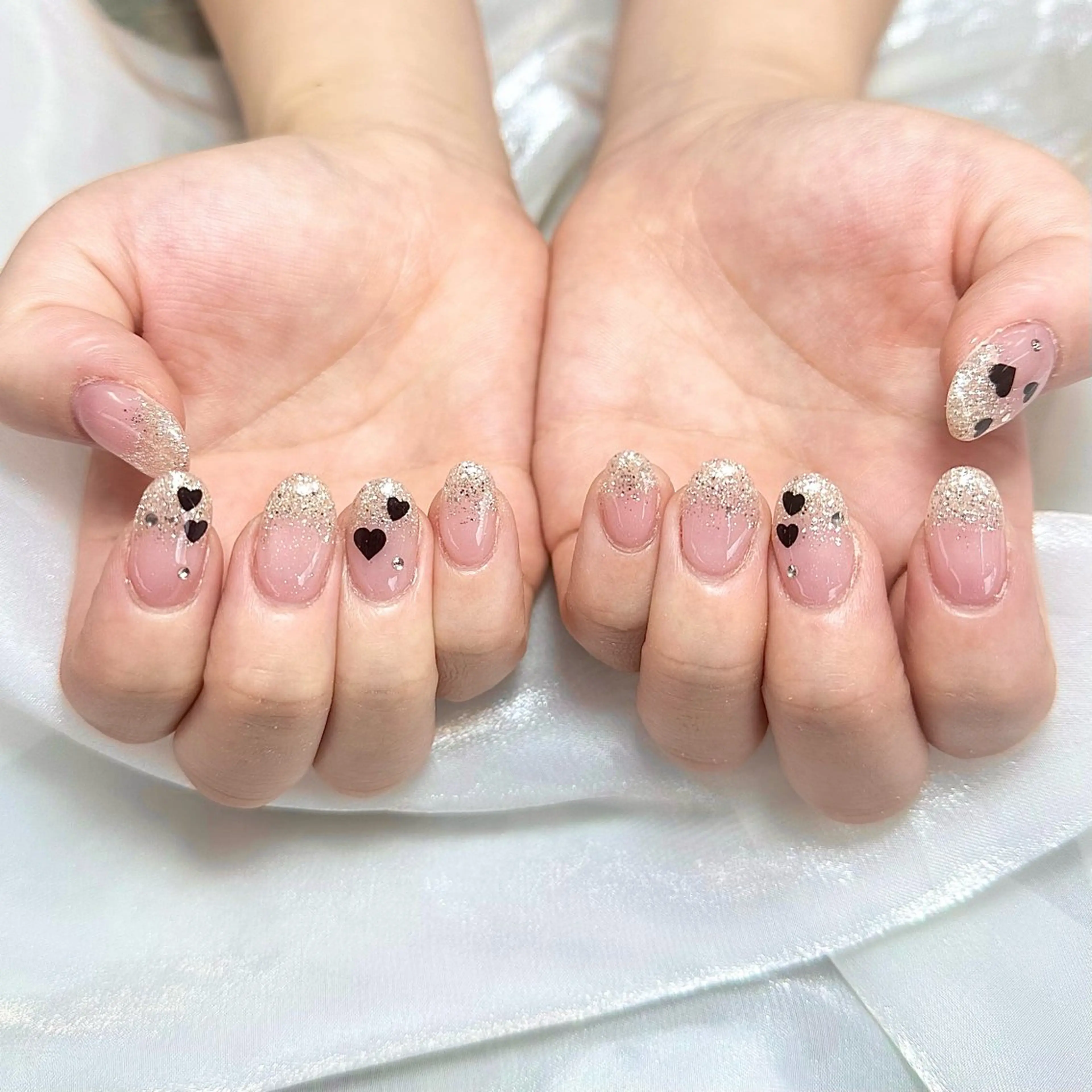 ネイル ハート ハンドネイル ハンドケア 🎀 peTiT Rino 🎀のネイルデザイン