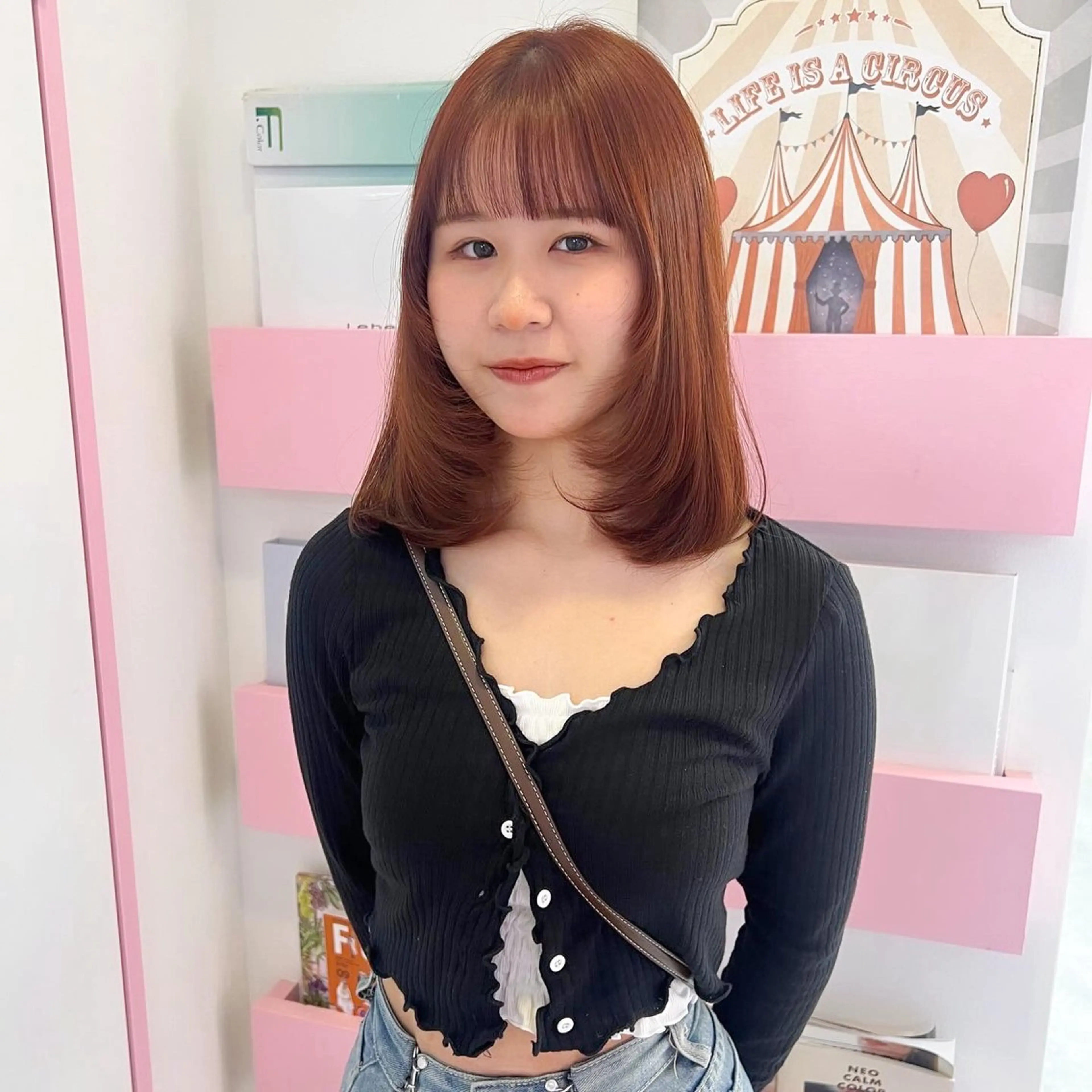 ミディアム カラー カット ヘアカラー トリートメント 🎀ダブルカラー/ ピンク×ガーリー🎀のヘアスタイル