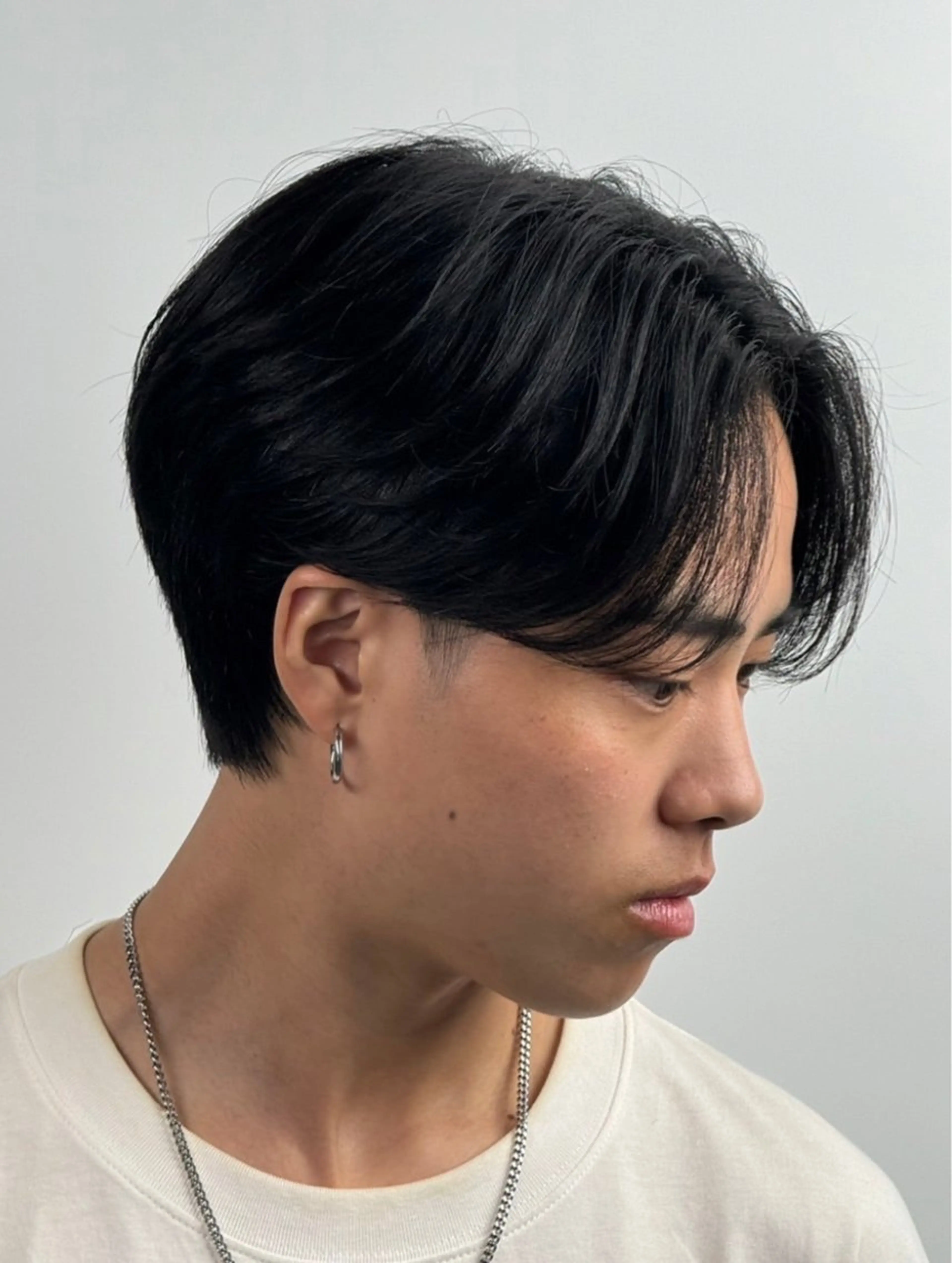 ミディアム ミディアムパーマ 韓国風ヘア 縮毛矯正 GLANZ/メンズ カットモデル予約用のヘアスタイル