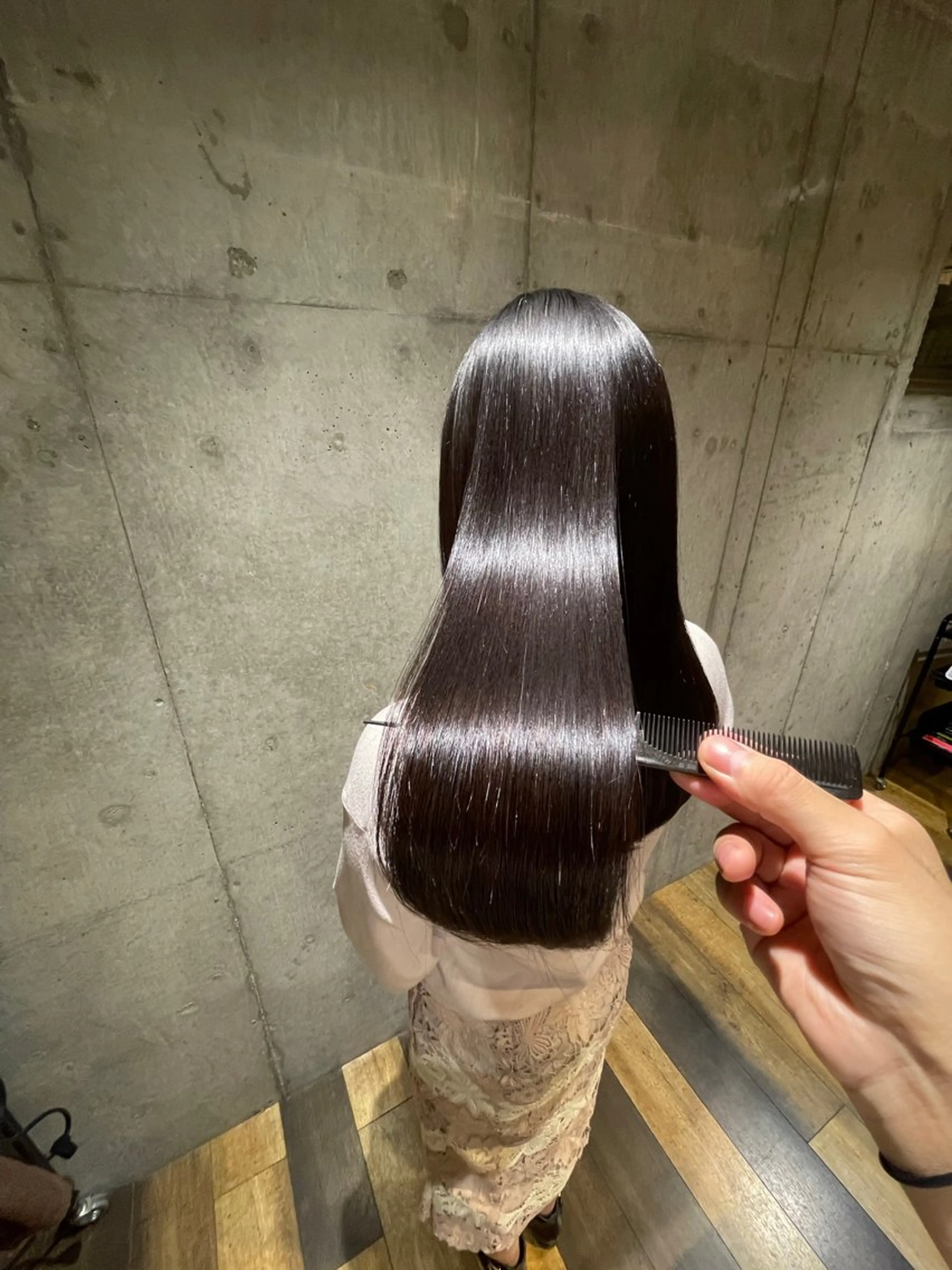 ロング 縮毛矯正 トリートメント 髪質改善縮毛矯正Milieu【ミリュウ】恵比寿店所属・美髪矯正/髪質改善/ 福崎航平のヘアスタイル