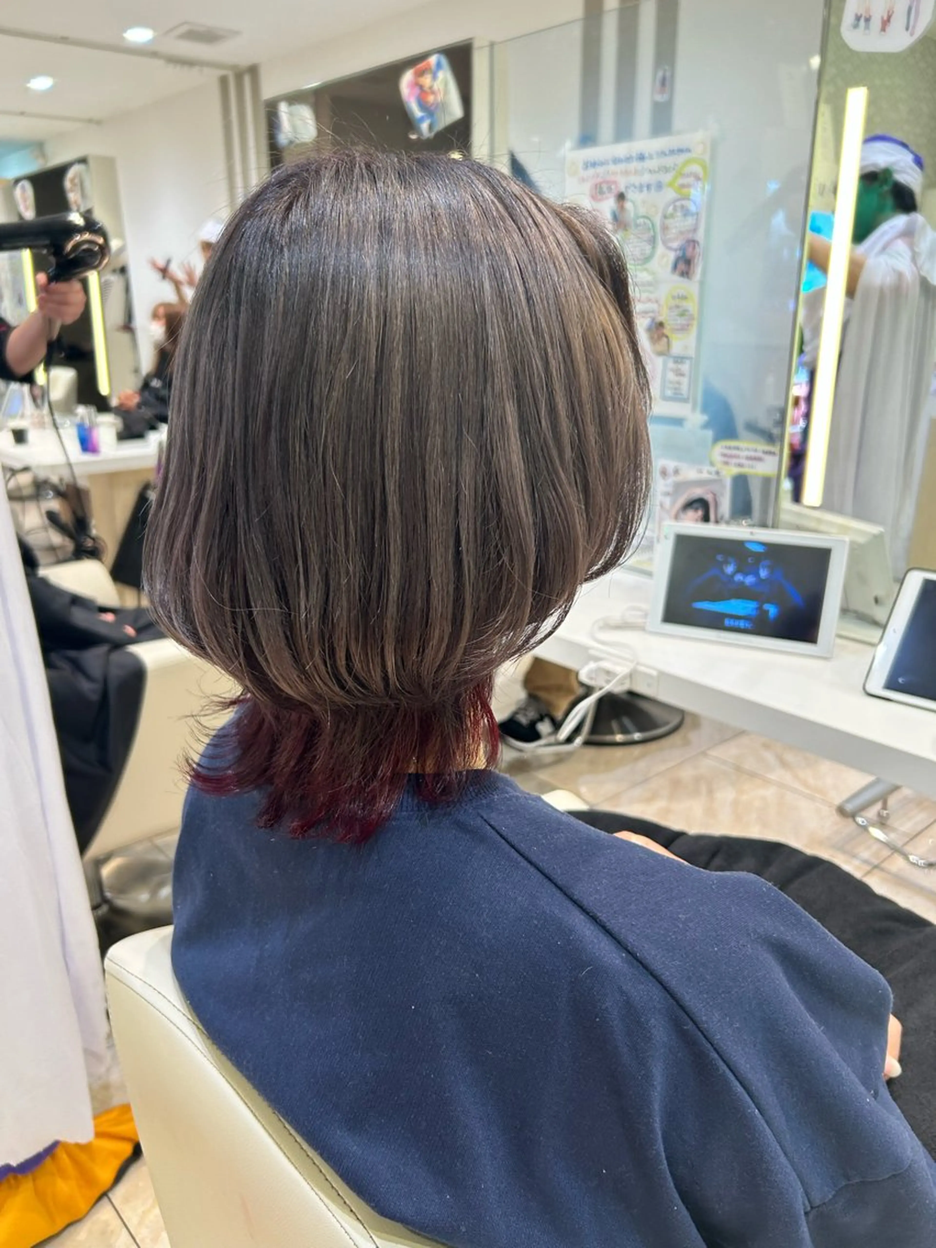 ミディアム カラー ヘアカラー はるか/ブリーチカラ ー/ヘアアレンジ🤍のヘアスタイル