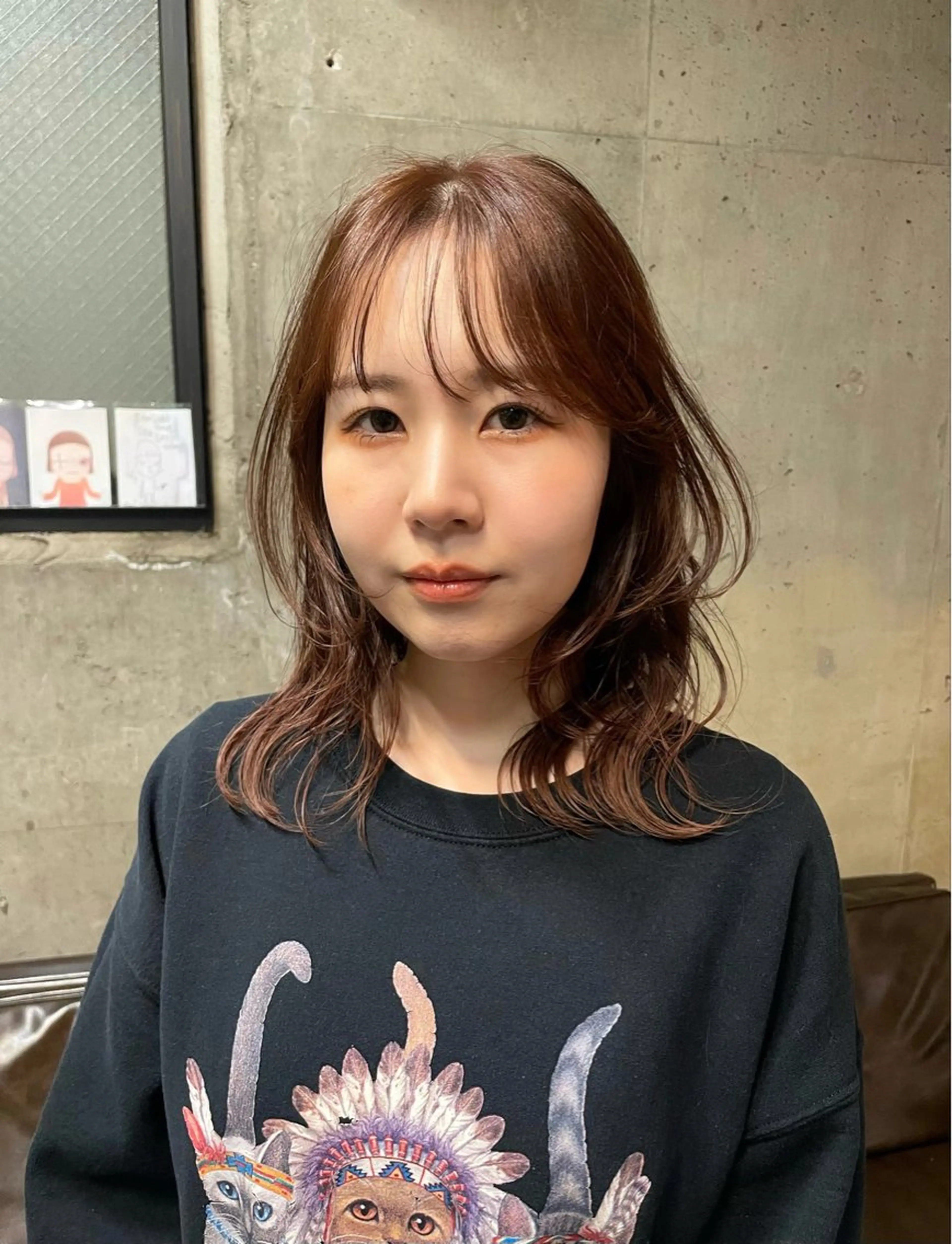 ミディアム ヘアカラー トリートメント ヘッドスパ muku所属・ボブ/パーマ /muku サリのヘアスタイル