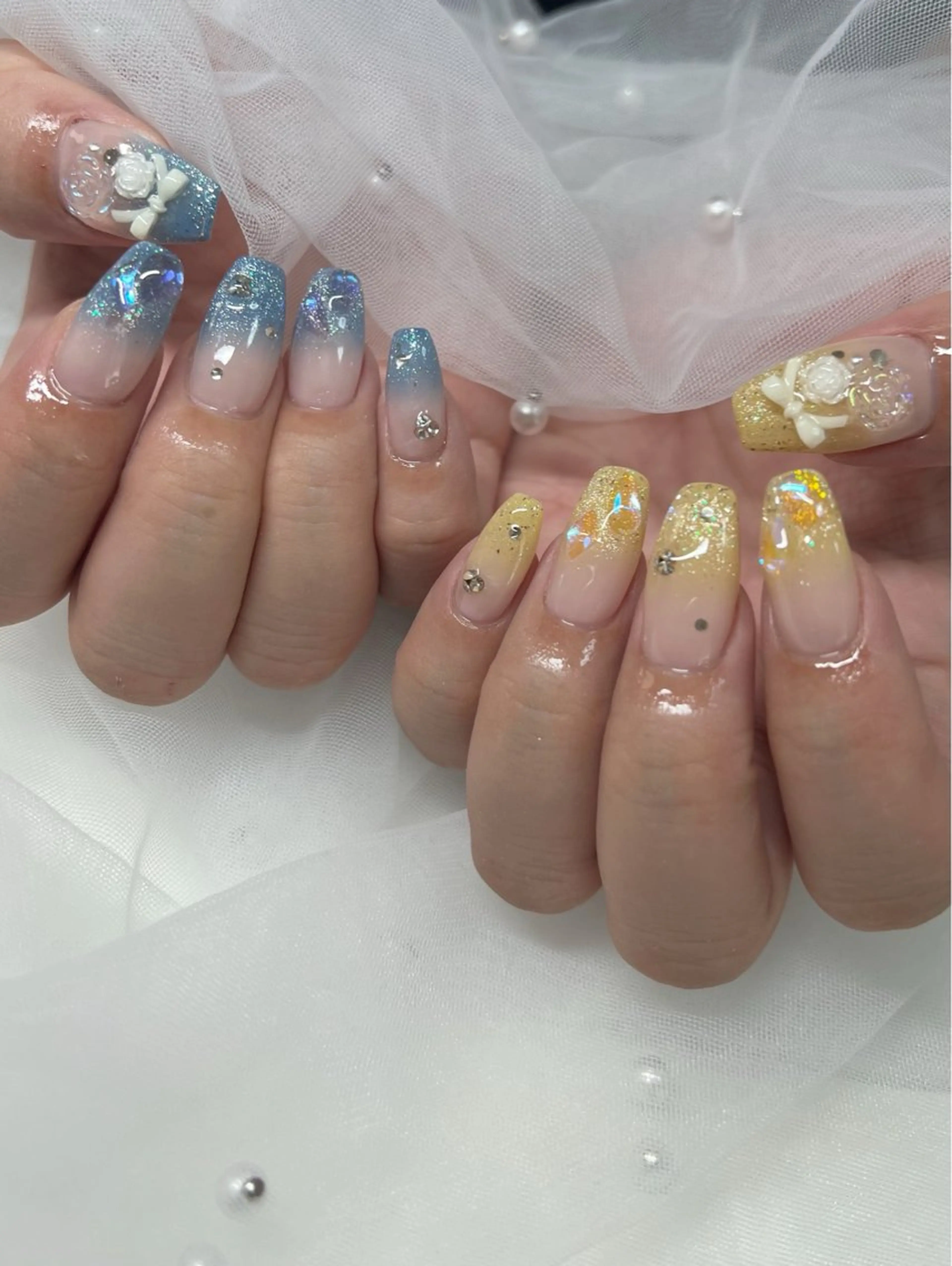 ネイル グラデーション マグネットネイル ハンドネイル 川端 京香のネイルデザイン