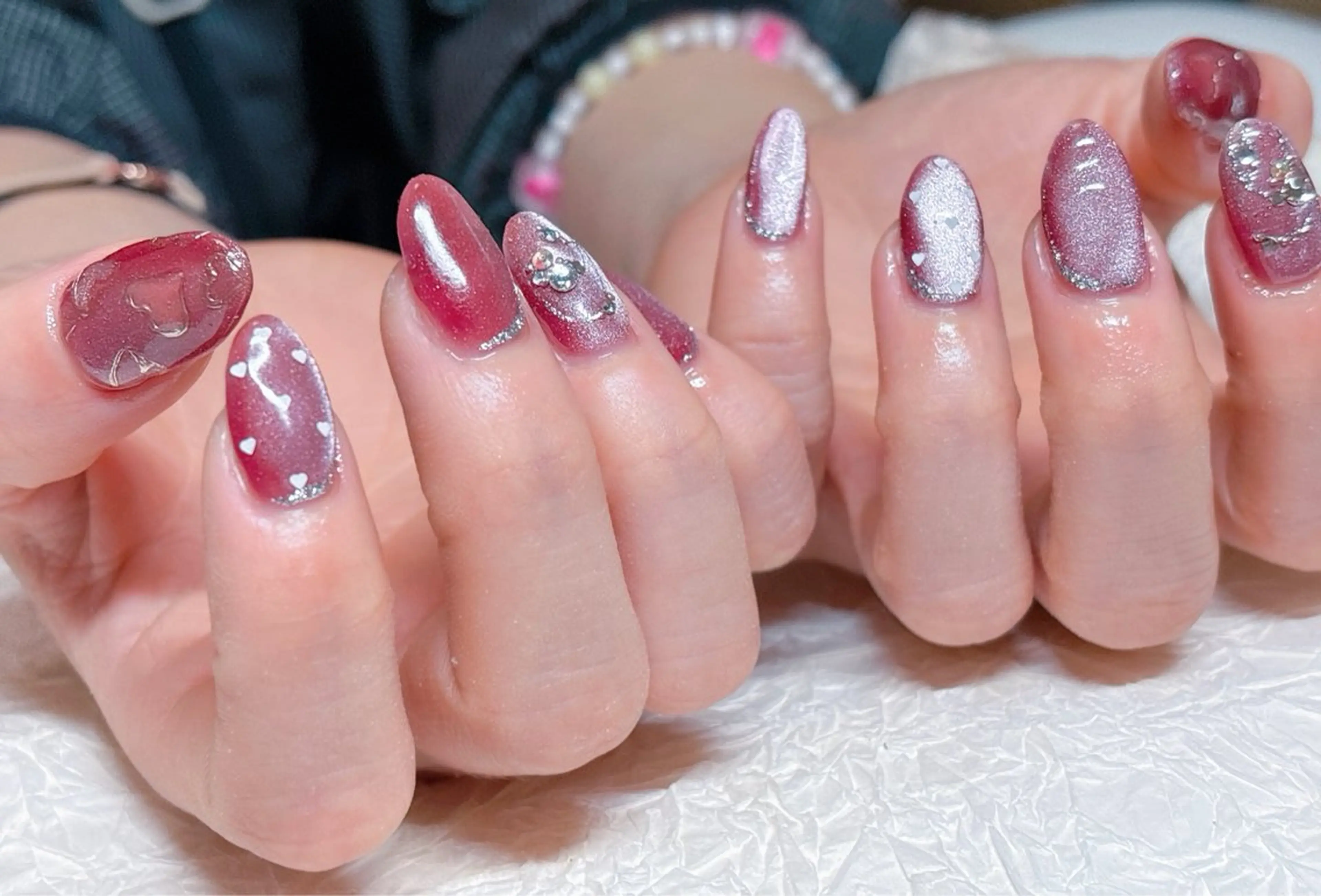ネイル アートネイル オーロラネイル チークネイル フラッシュネイル フットネイル ハンドネイル ゆ か_Nails💫のネイルデザイン
