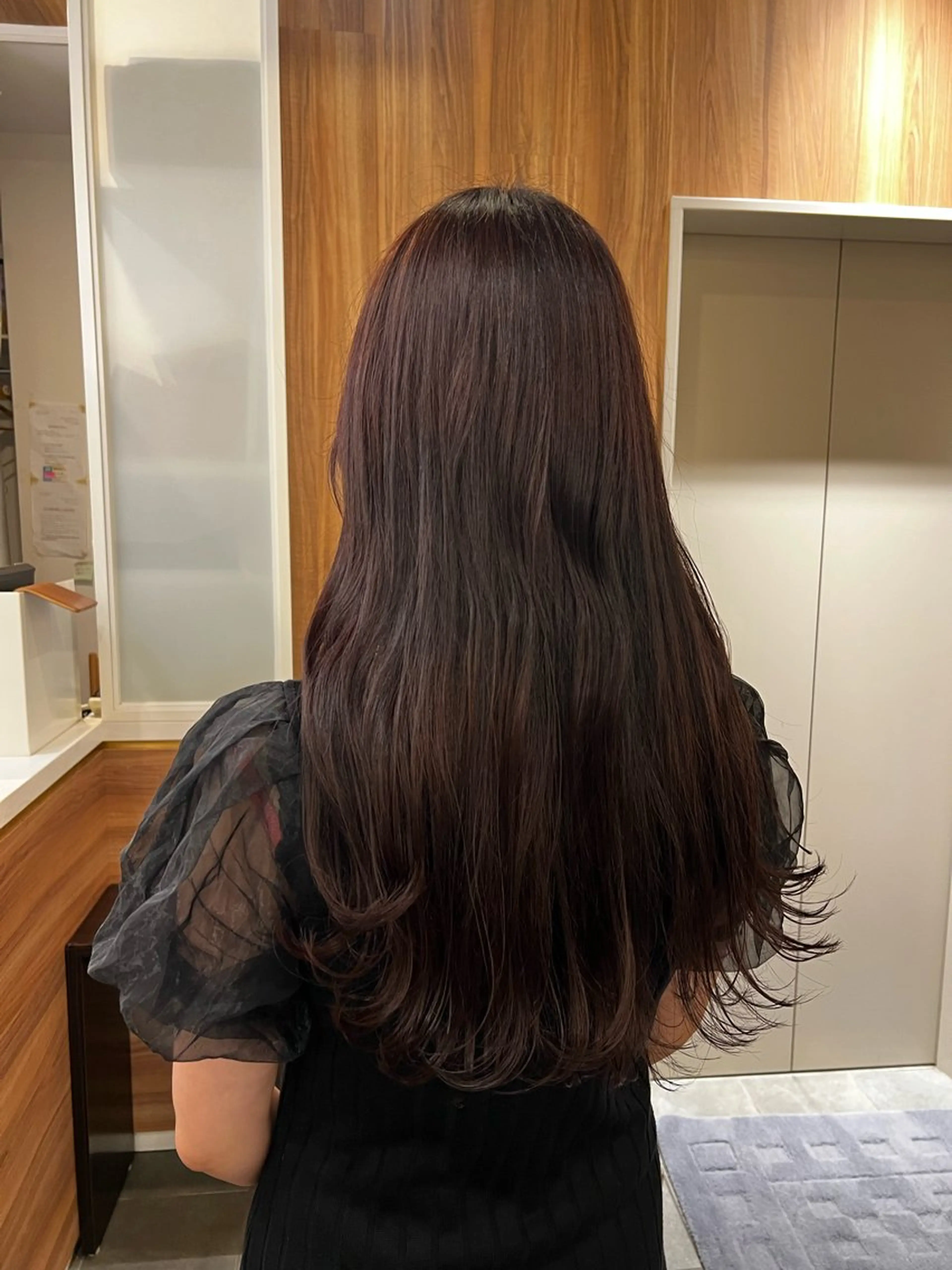 セミロング カラー トーンアップ🦢 ユメのヘアスタイル