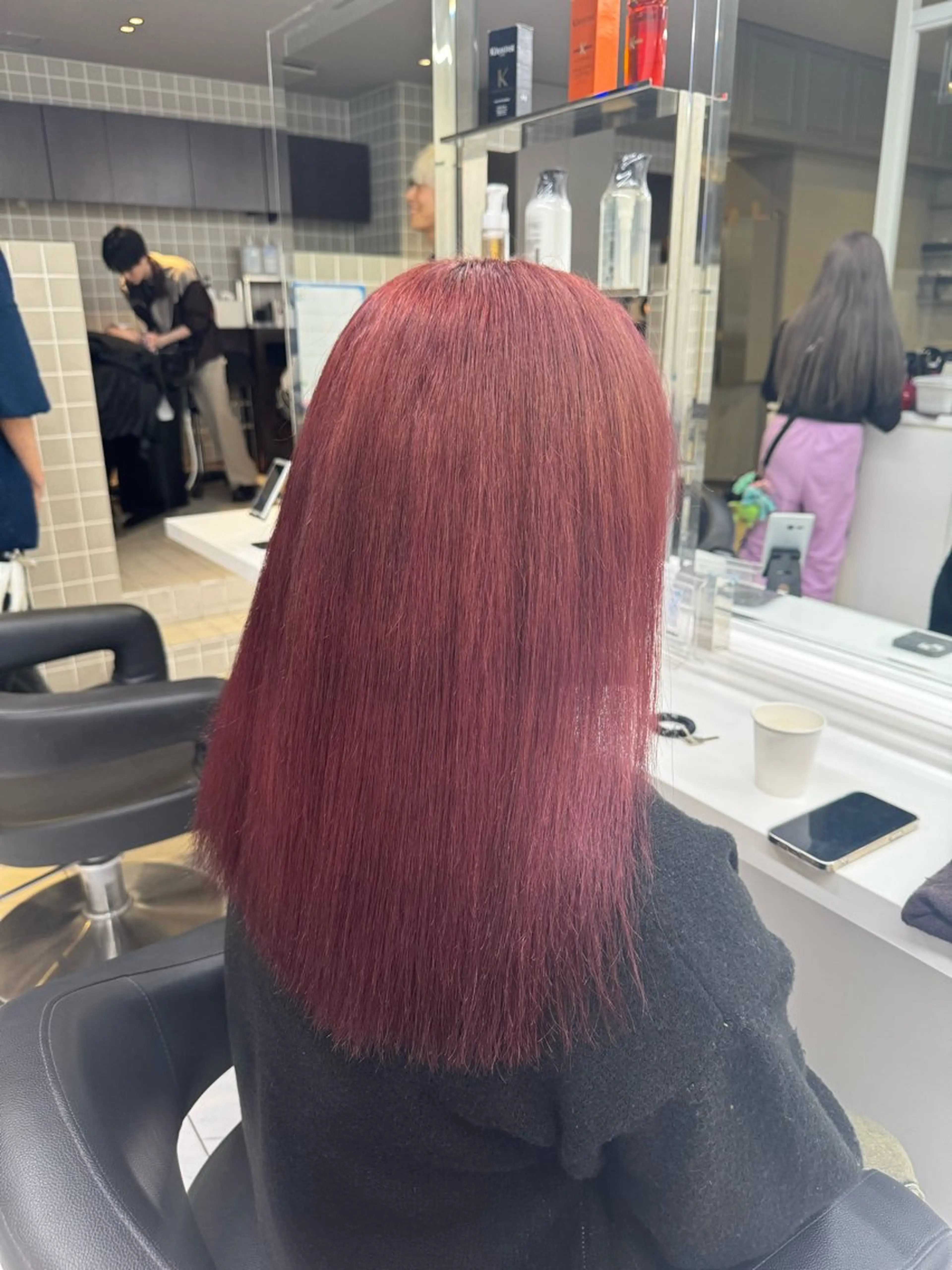 ロング カラー パーマ ヘアアレンジ メンズ キッズ 🍒暖色系 カラー🍒MEIのヘアスタイル