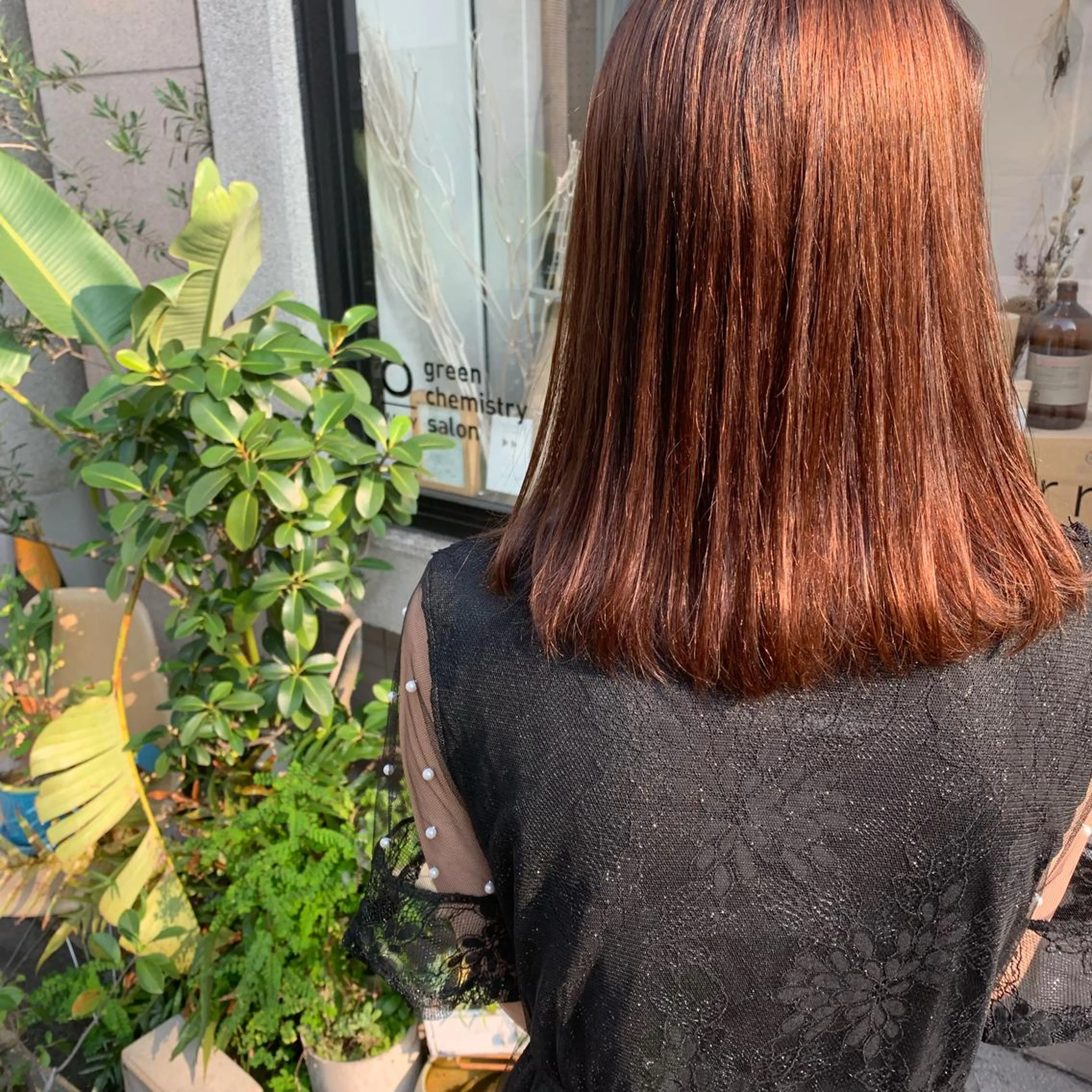 セミロング カット ヘアカラー トリートメント 艶髪color💎髪 質改善ストレート大吉のヘアスタイル