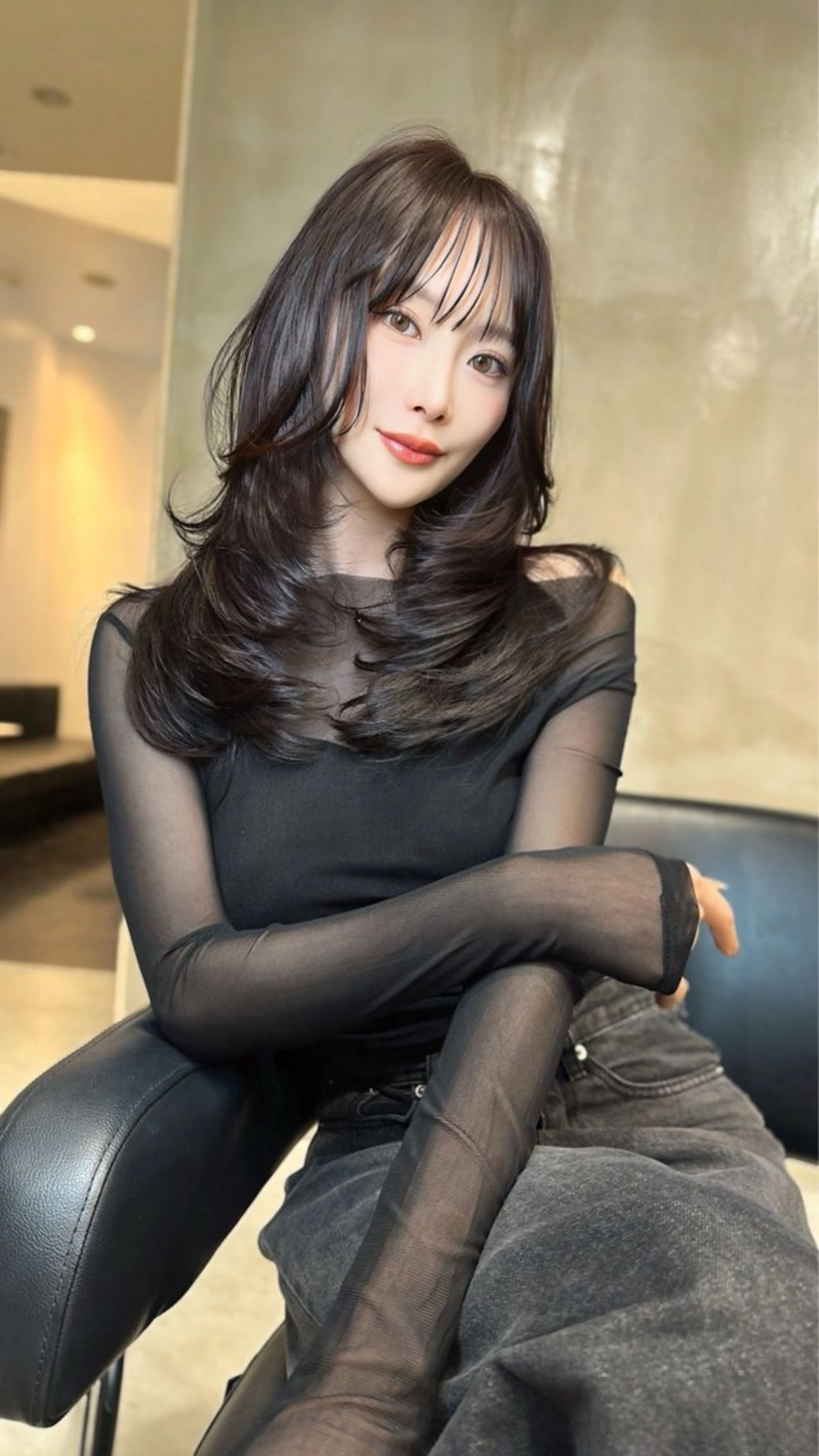ロング カット ヘアカラー トリートメント 中韓🇨🇳🇰🇷 🤍TAKAHIROのヘアスタイル