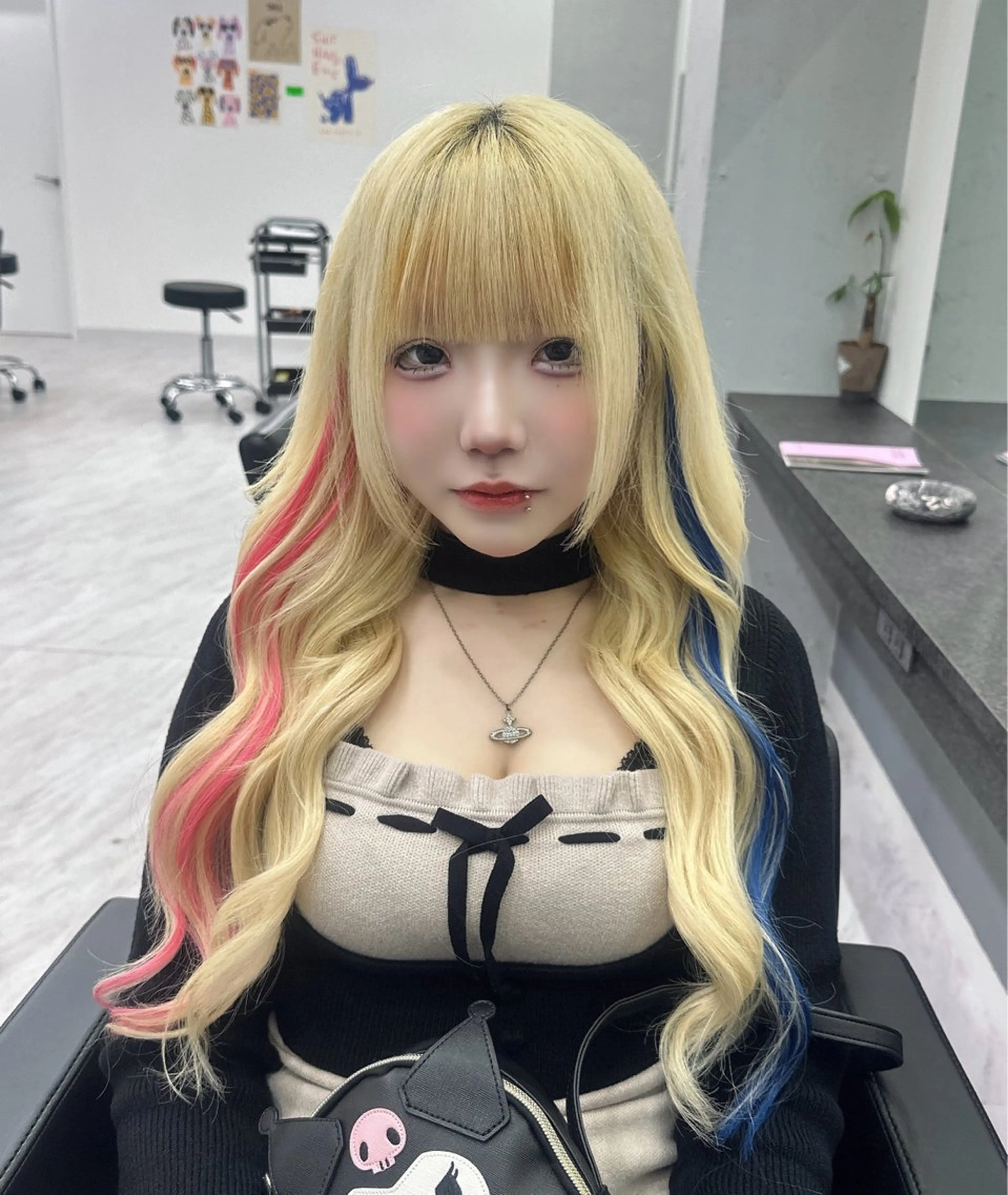 ミディアム エクステ エクステ Mi9non /山口 梨里花のヘアスタイル