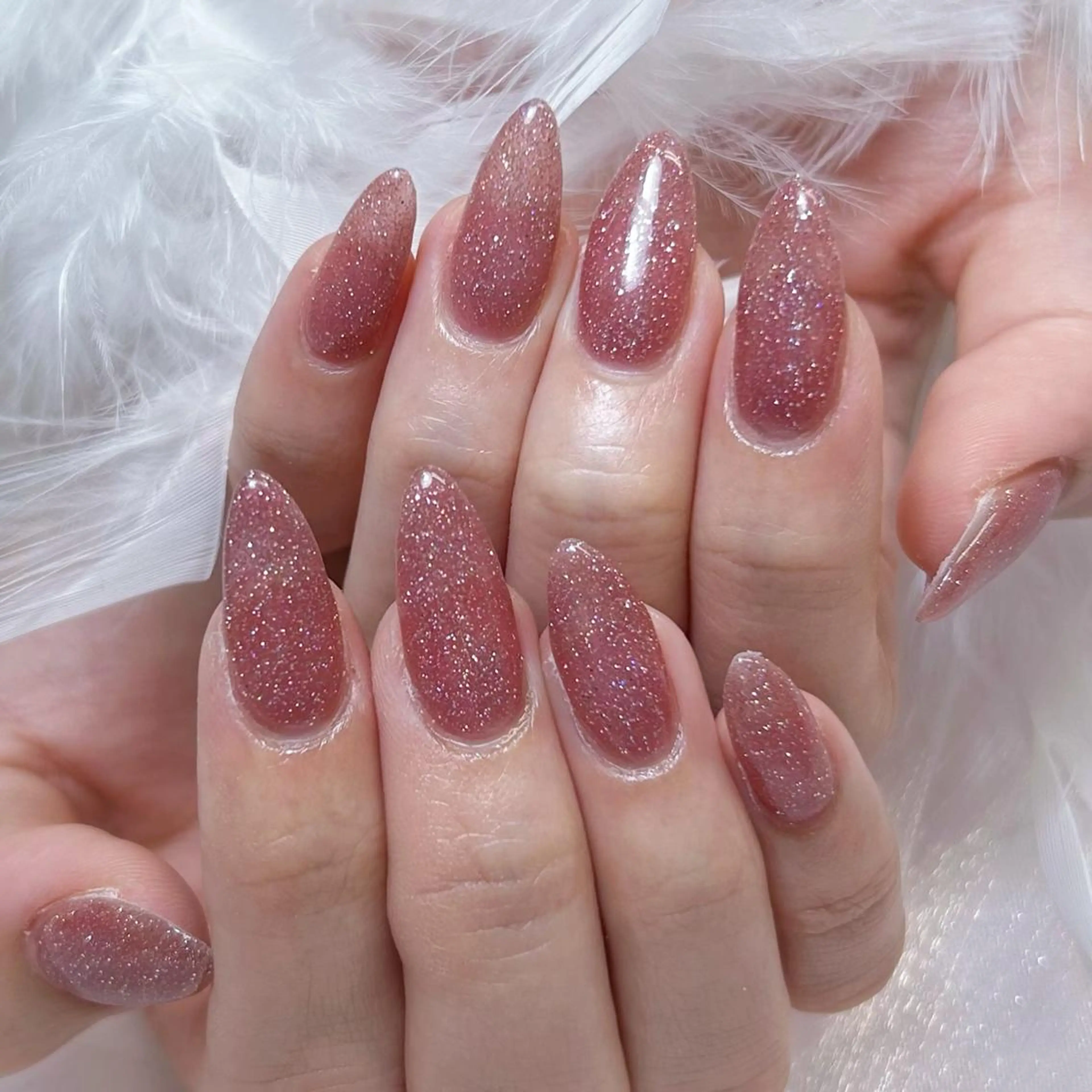 ネイル アートネイル オーロラネイル ガーリー キラキラネイル 韓国ネイル ハンドネイル Diamond NAIL✨のネイルデザイン