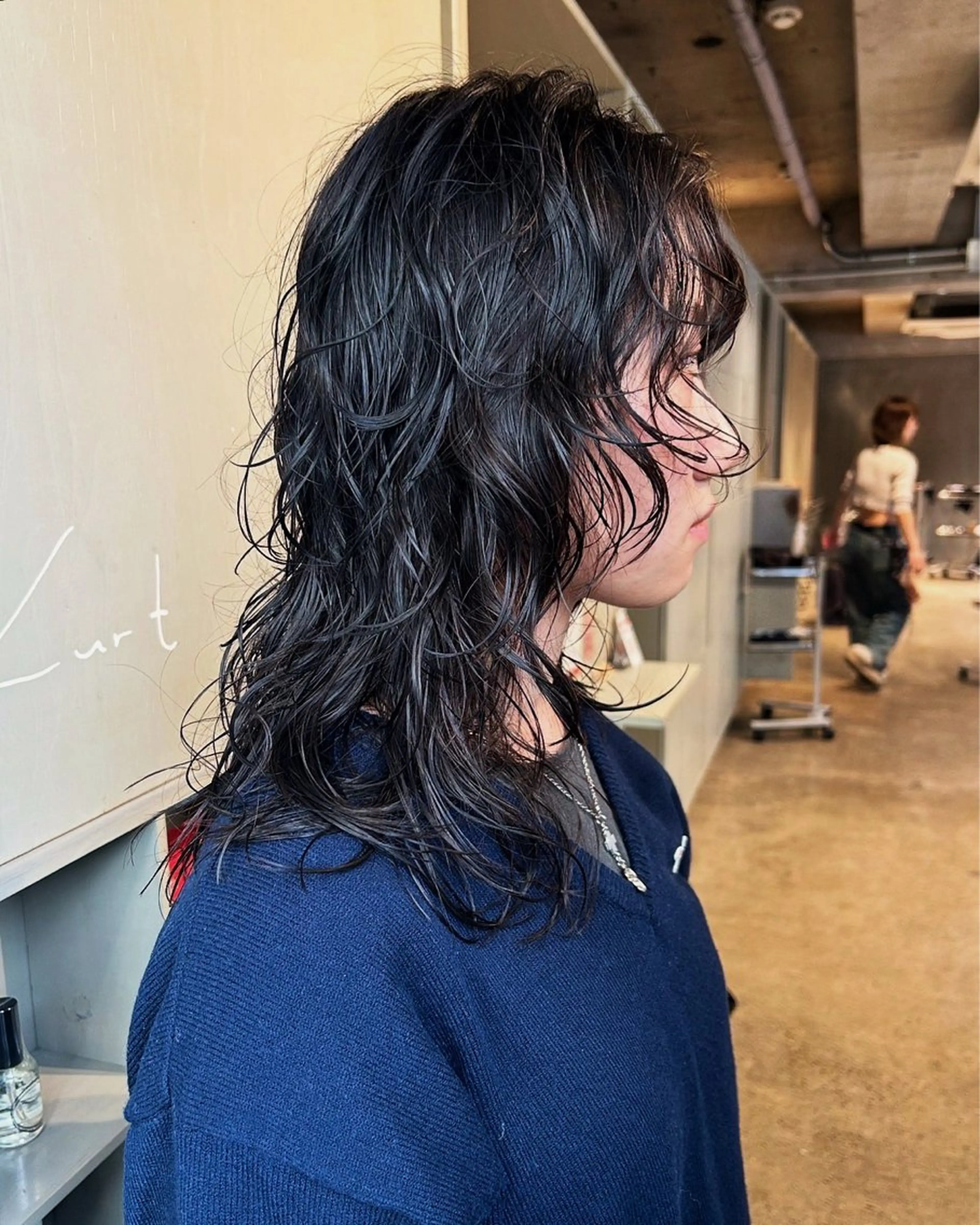 ミディアム パーマ カット パーマ パーマ 竹之内竜矢のヘアスタイル