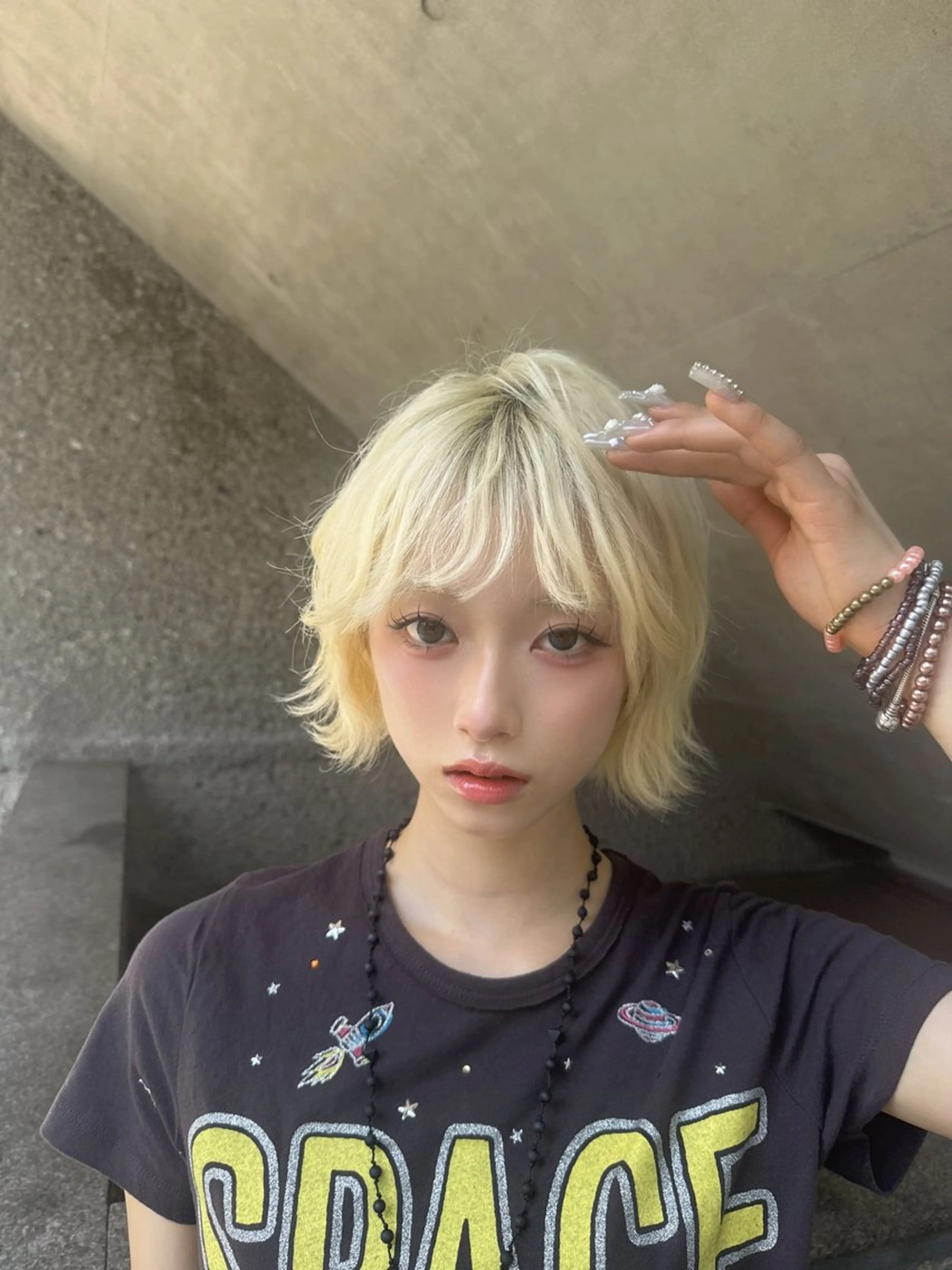 ショート カラー ベージュカラー ブリーチ ケアブリーチ 透明感カラー ダブルカラー カット ヘアカラー トリートメント 原宿/美髪カラー 🫧TAISEIのヘアスタイル