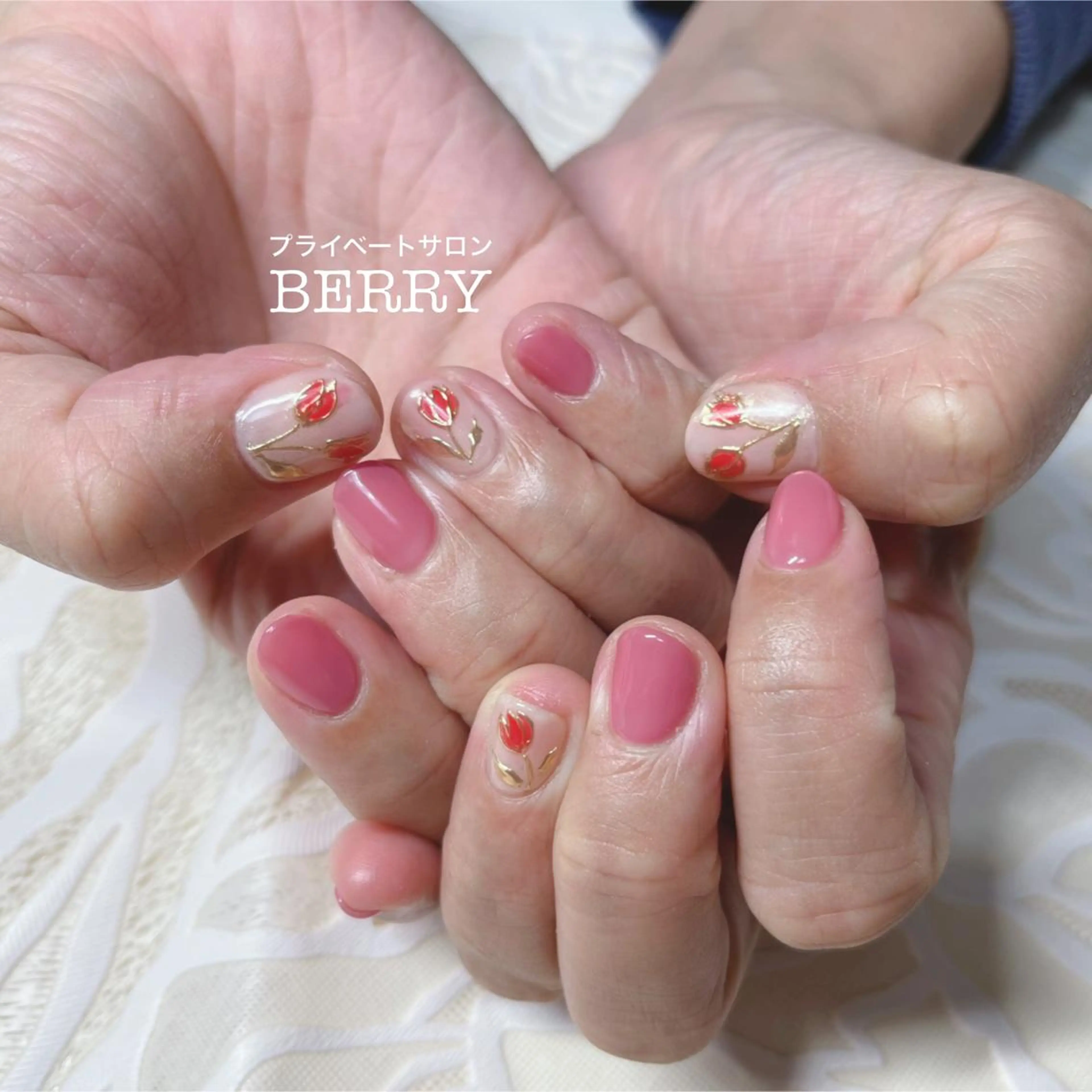 ネイル 入学式 ワンカラーネイル シンプルネイル 春ネイル ハンドネイル プライベートサロン BERRY所属・プライベートサロン BERRYのエステ・リラクイメージ