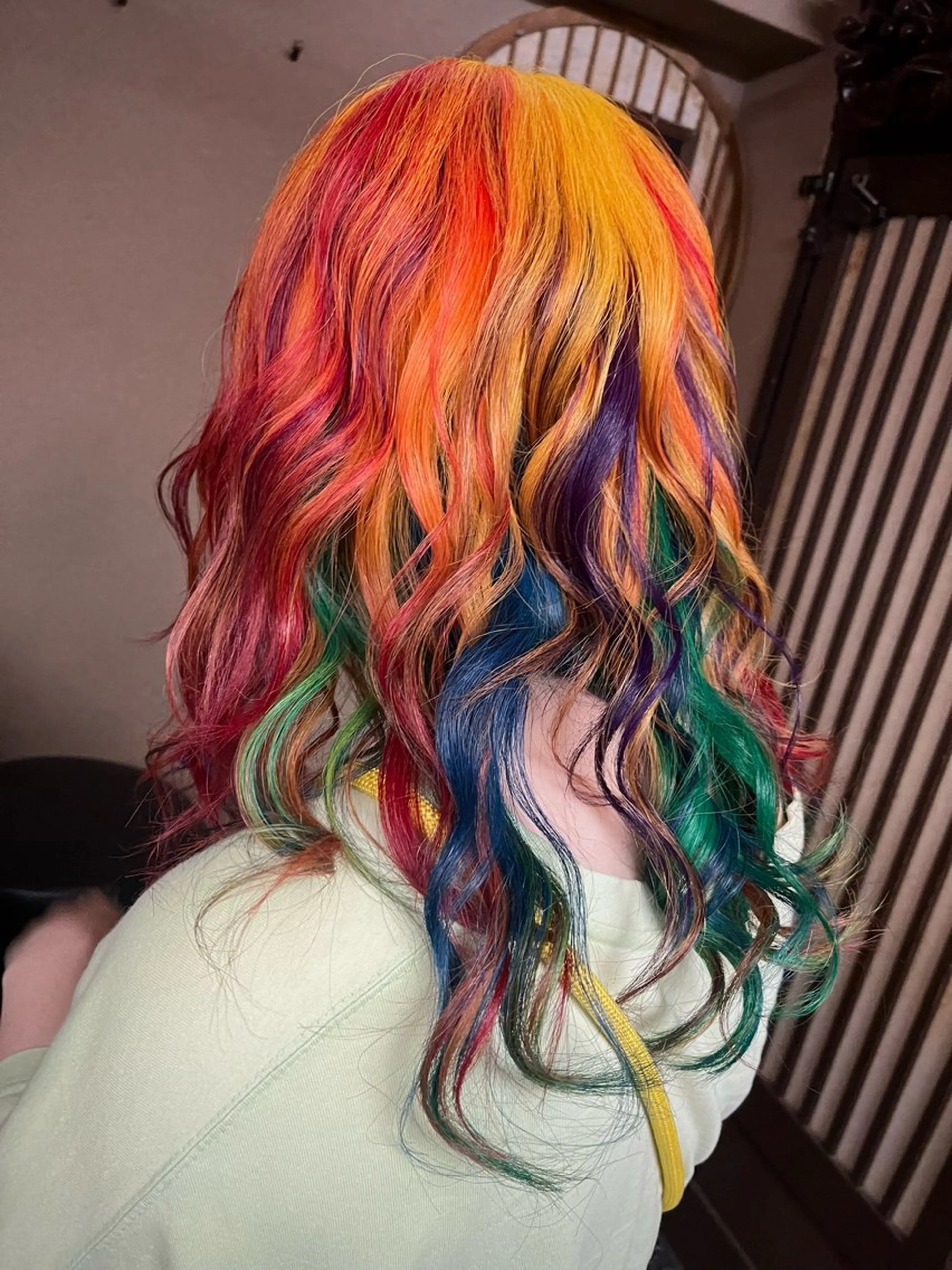 ミディアム カラー ミディアムパーマ バレイヤージュ ブリーチ ケアブリーチ ダブルカラー KAH所属・Koichi Satoのヘアスタイル