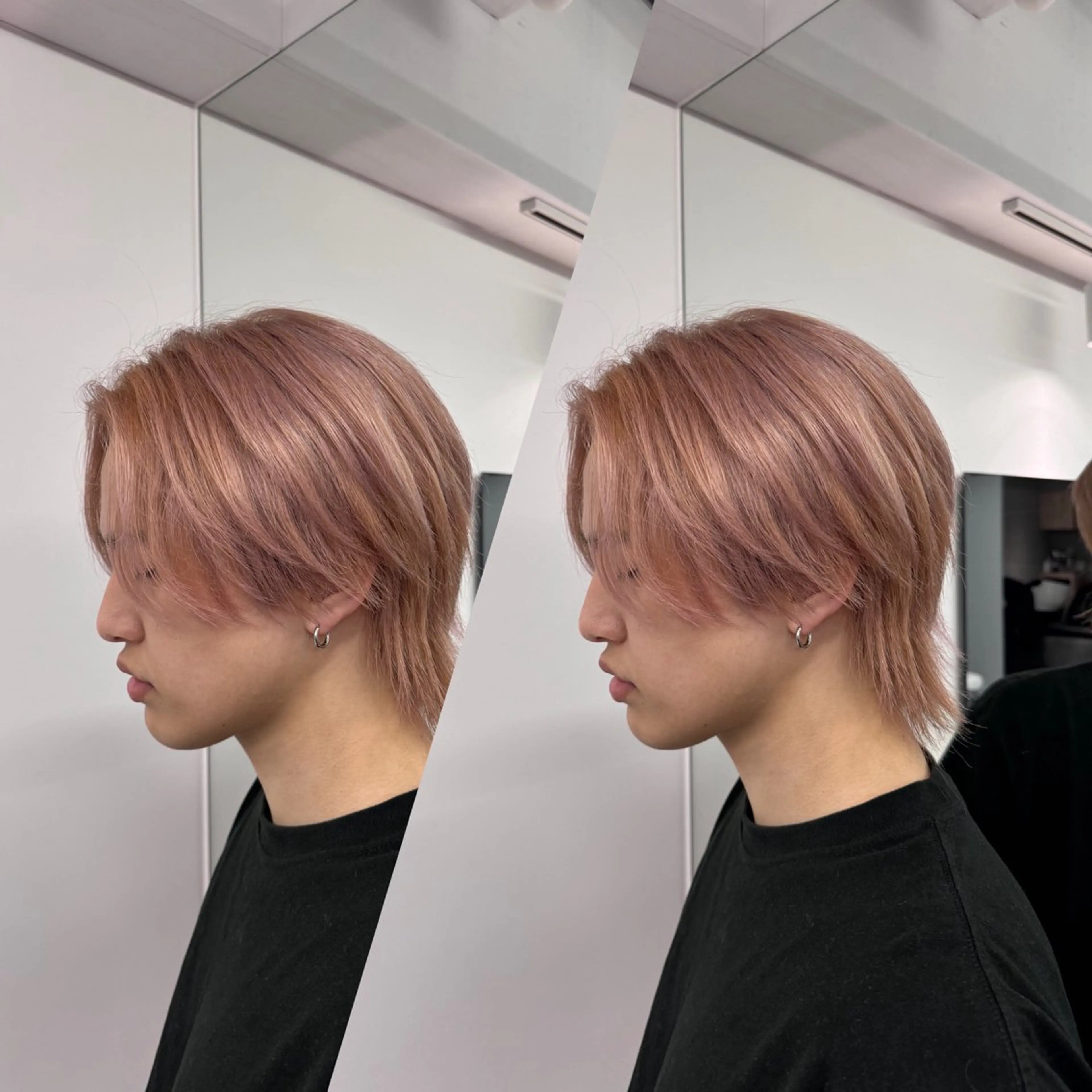 カラー メンズ R/🤎 パーマ＆ブリーチ🔥のヘアスタイル