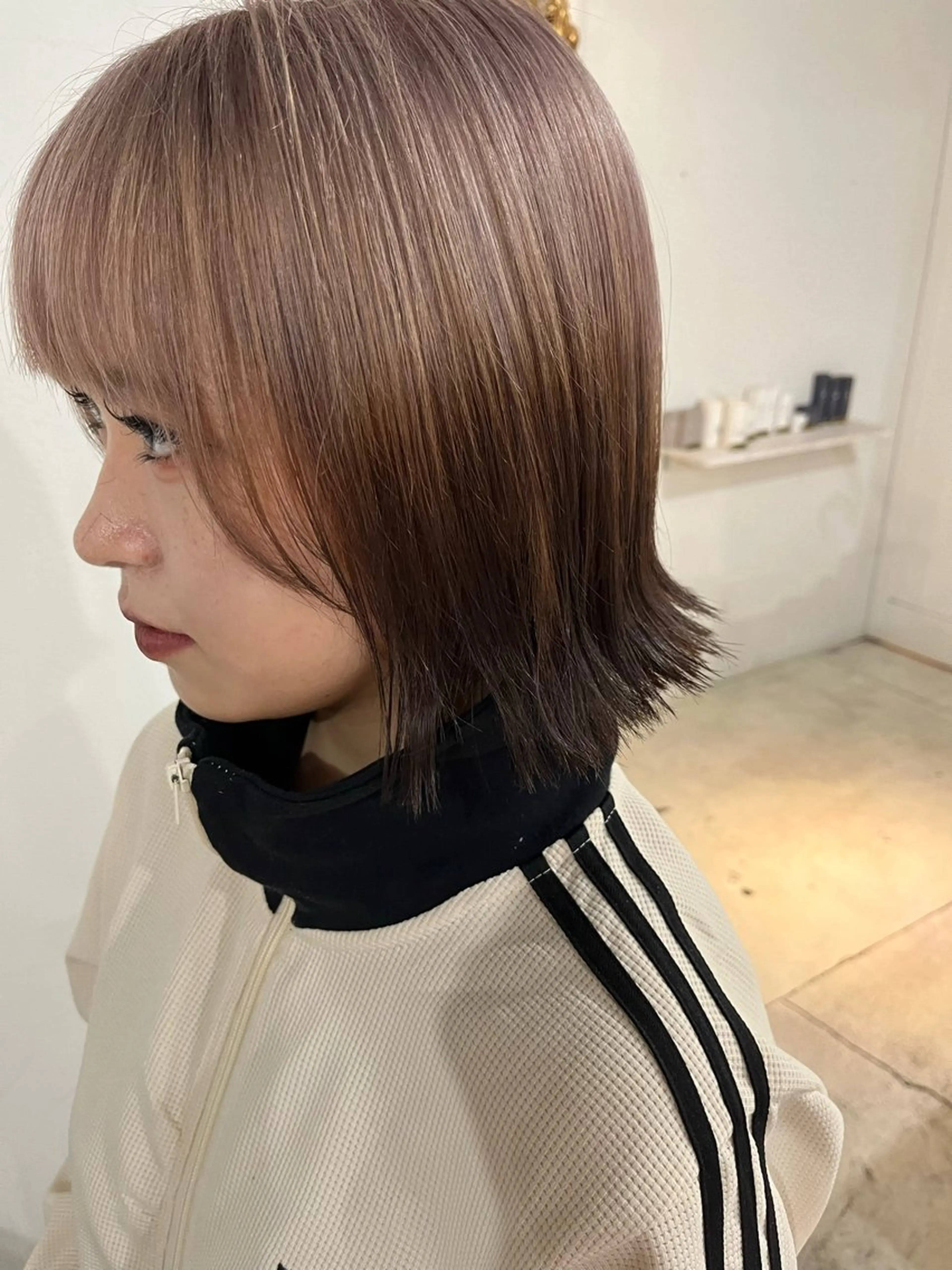 ミディアム カラー ヘアカラー トリートメント ハイトーン/デザイン カラー/DAICHIのヘアスタイル