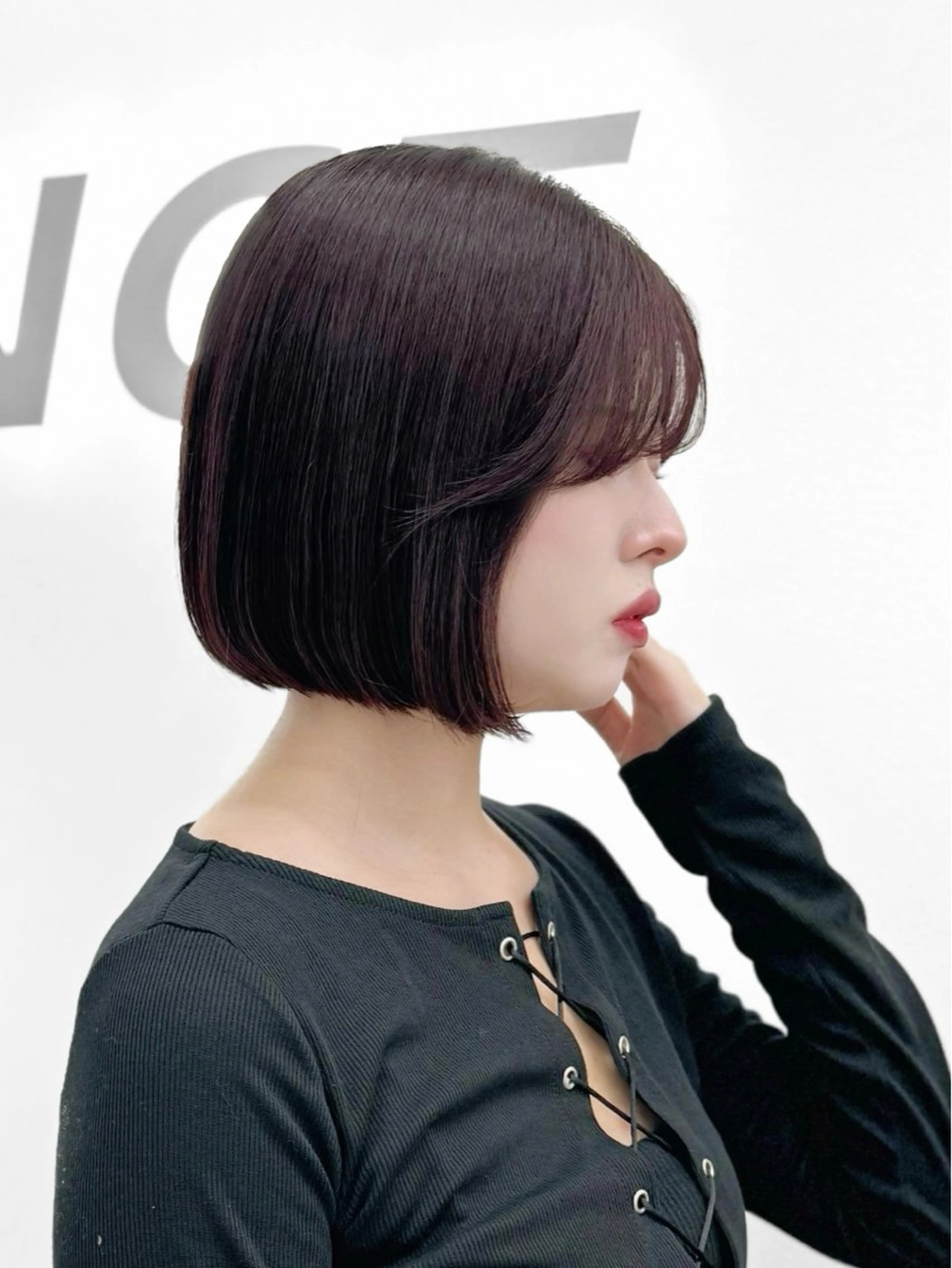 ショート カラー ヘアアレンジ カット ヘアカラー トリートメント ヘッドスパ ヘアセット 盛れる韓国ボブ🤍 縮毛矯正🤍ひかりのヘアスタイル