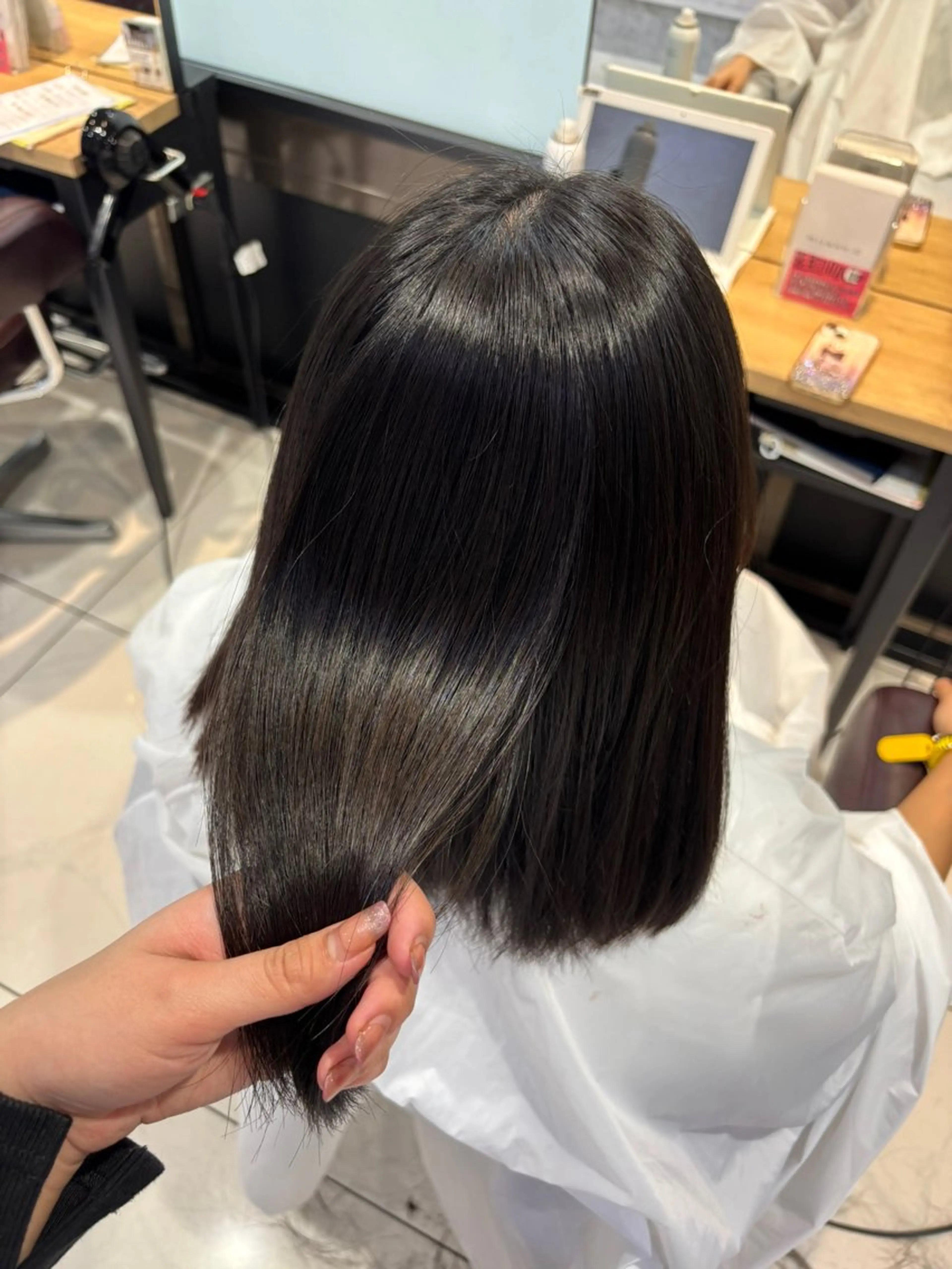 セミロング カット ヘアカラー トリートメント 韓国レイヤー/カラー 🐈‍⬛💗miyuのヘアスタイル