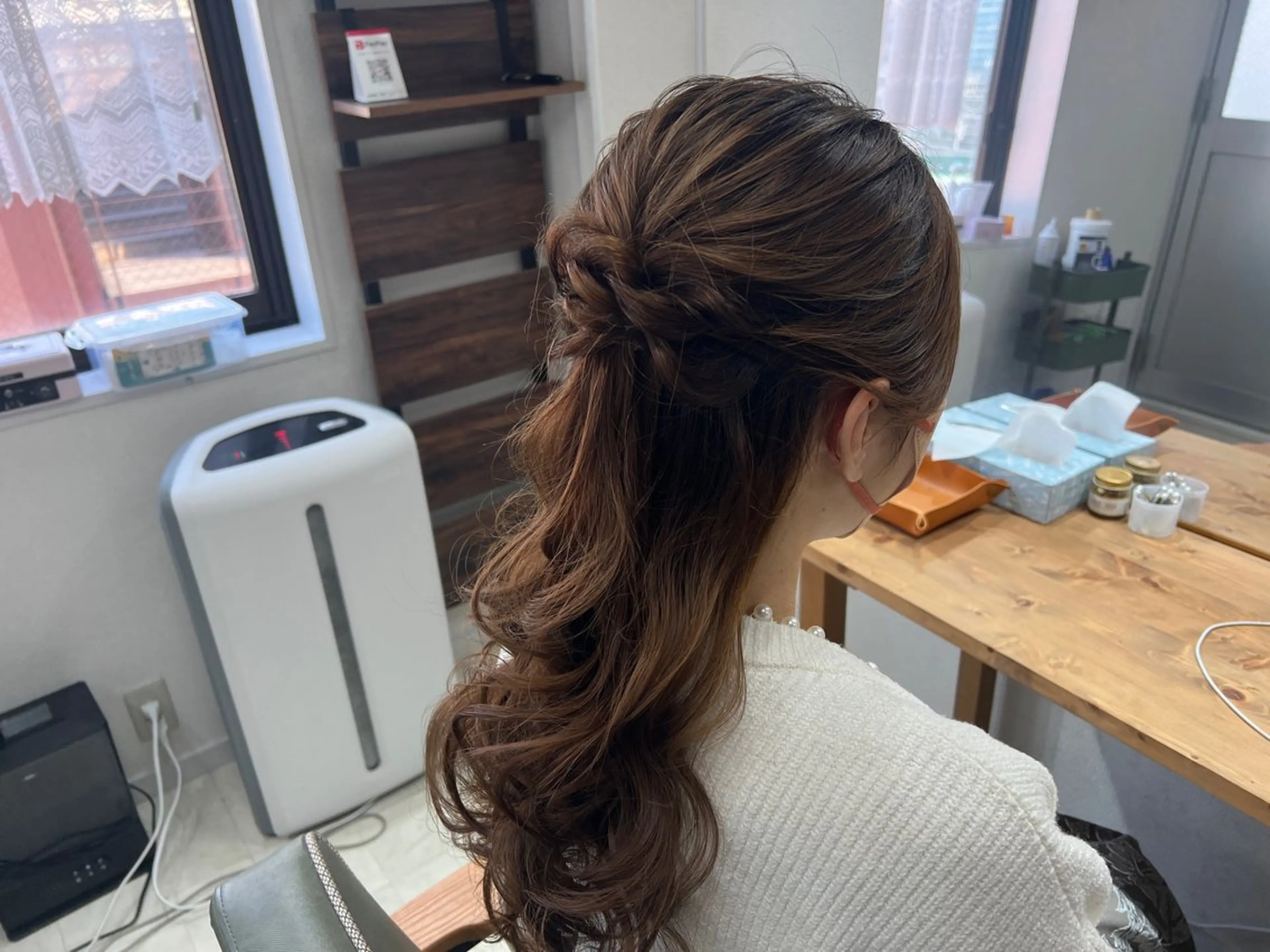 ロング ヘアアレンジ ハーフアップ 山室 敬義のヘアスタイル