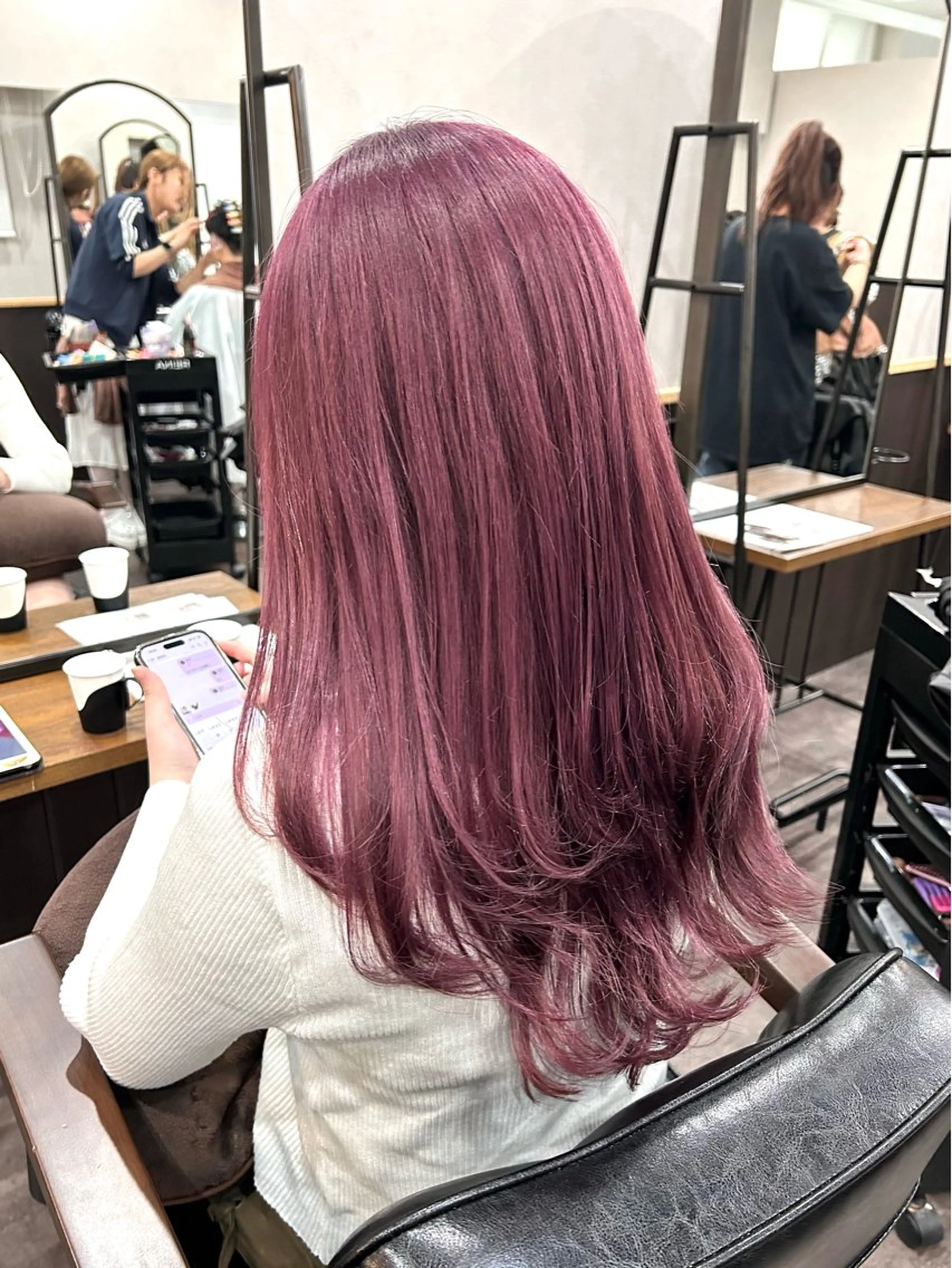 ロング カラー カット ヘアカラー 🦄🩵YUNA 🩵🦄のヘアスタイル