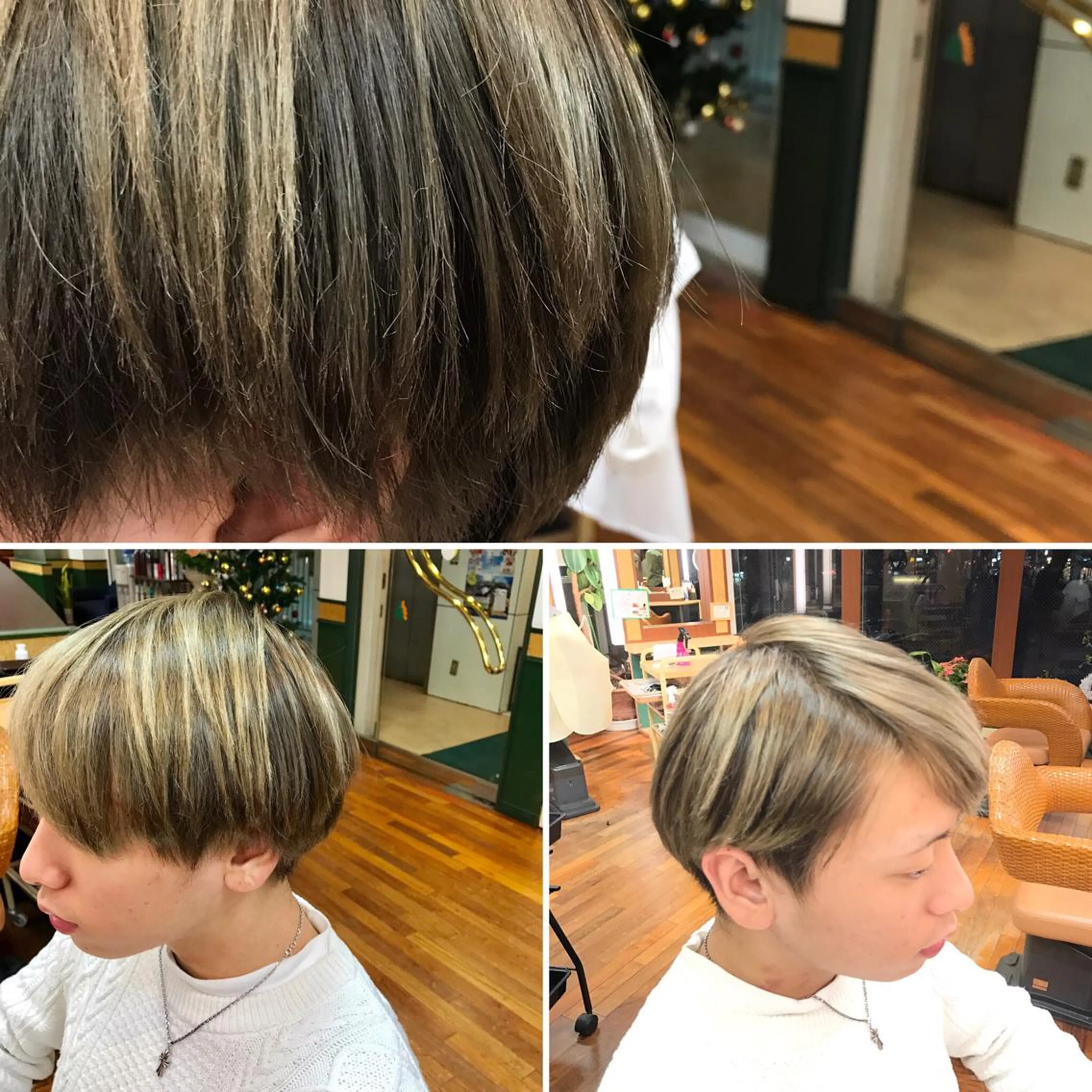 カラー メンズ アッシュ ブラウンカラー ダブルカラー ラベンダーカラー ラベンダーアッシュ PANOLA所属・加藤 理沙のヘアスタイル