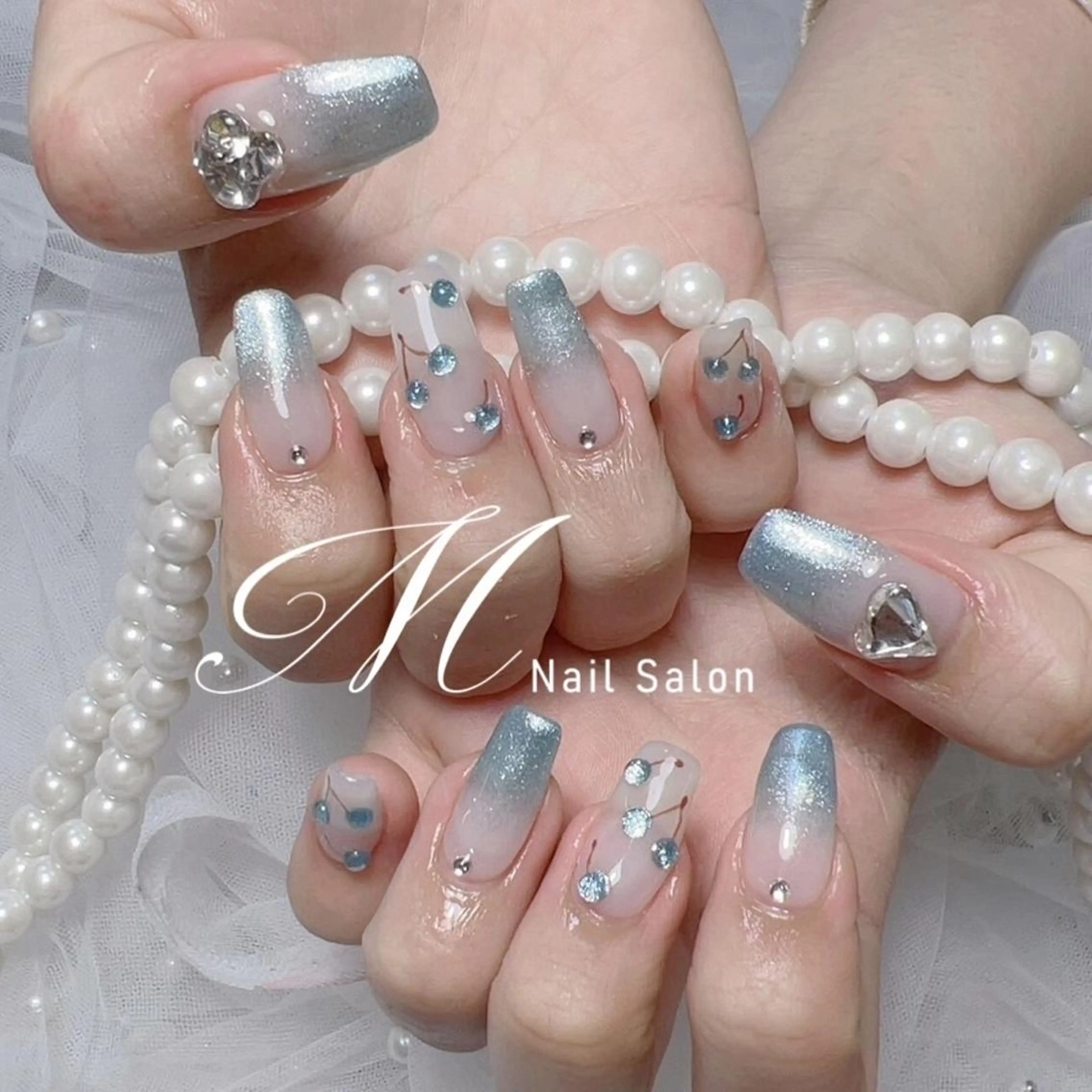 ネイル アートネイル チークネイル フラッシュネイル ハート キラキラネイル MNailパラ取扱店 🦋キャンペーン中✨のネイルデザイン