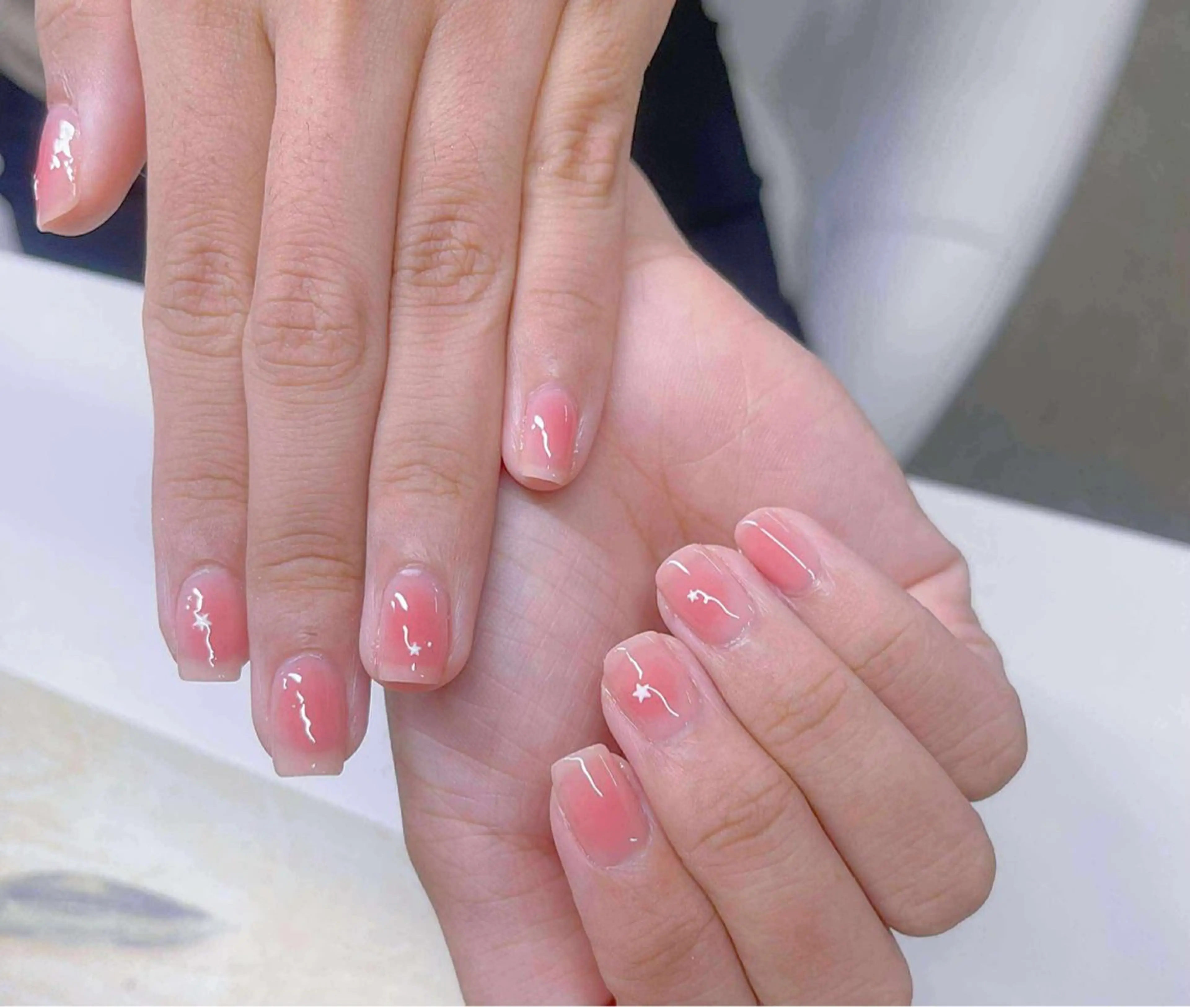 ネイル チークネイル フットネイル フレンチネイル グラデーション 韓国ネイル ハンドネイル Ribbon nail salon所属・RIBBONNAIL staffのネイルデザイン
