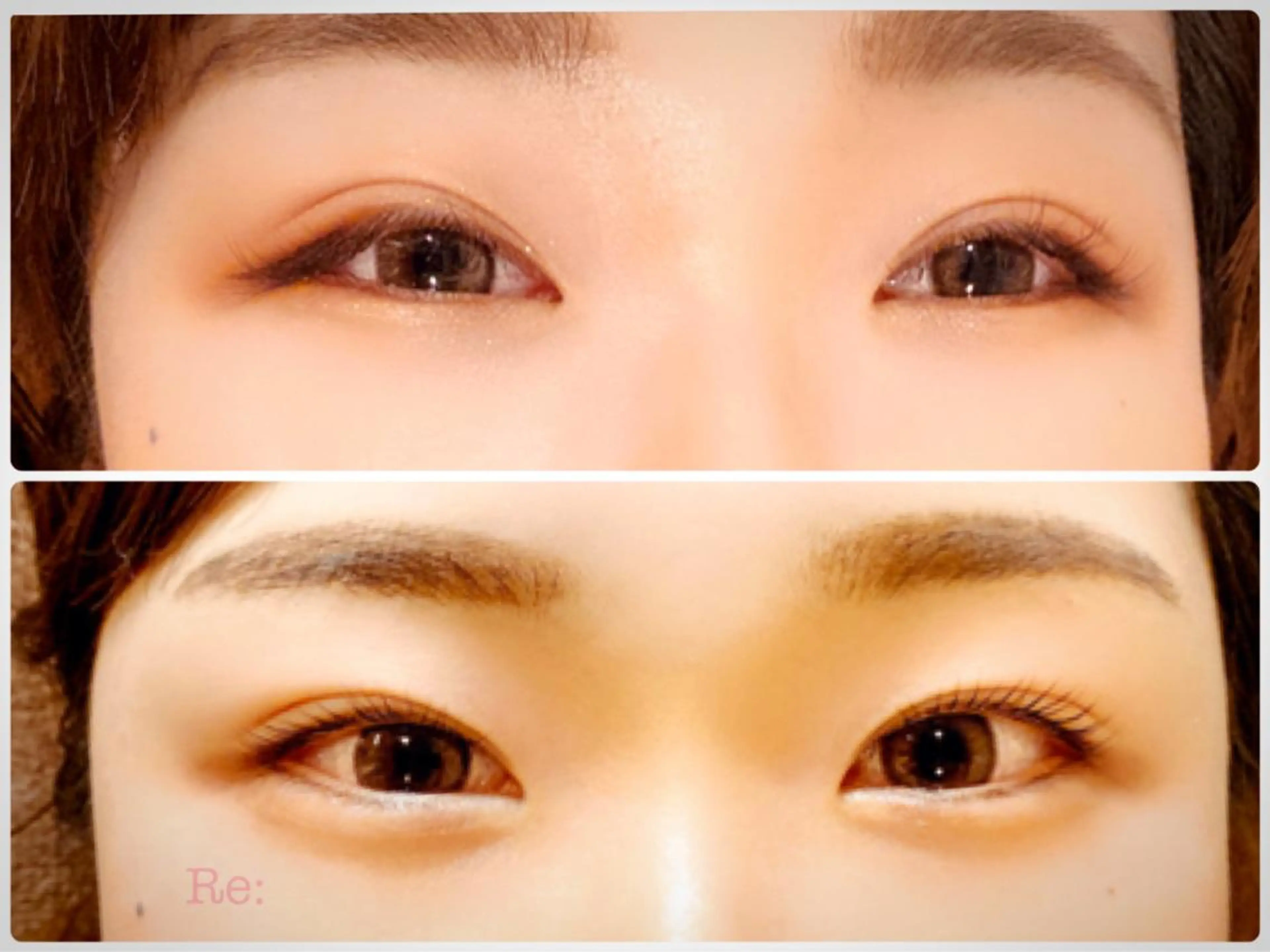 マツエク・マツパ 目尻長め ナチュラル パリジェンヌラッシュリフト 一重×まつ毛パーマ Lash Re:のマツエク・マツパデザイン
