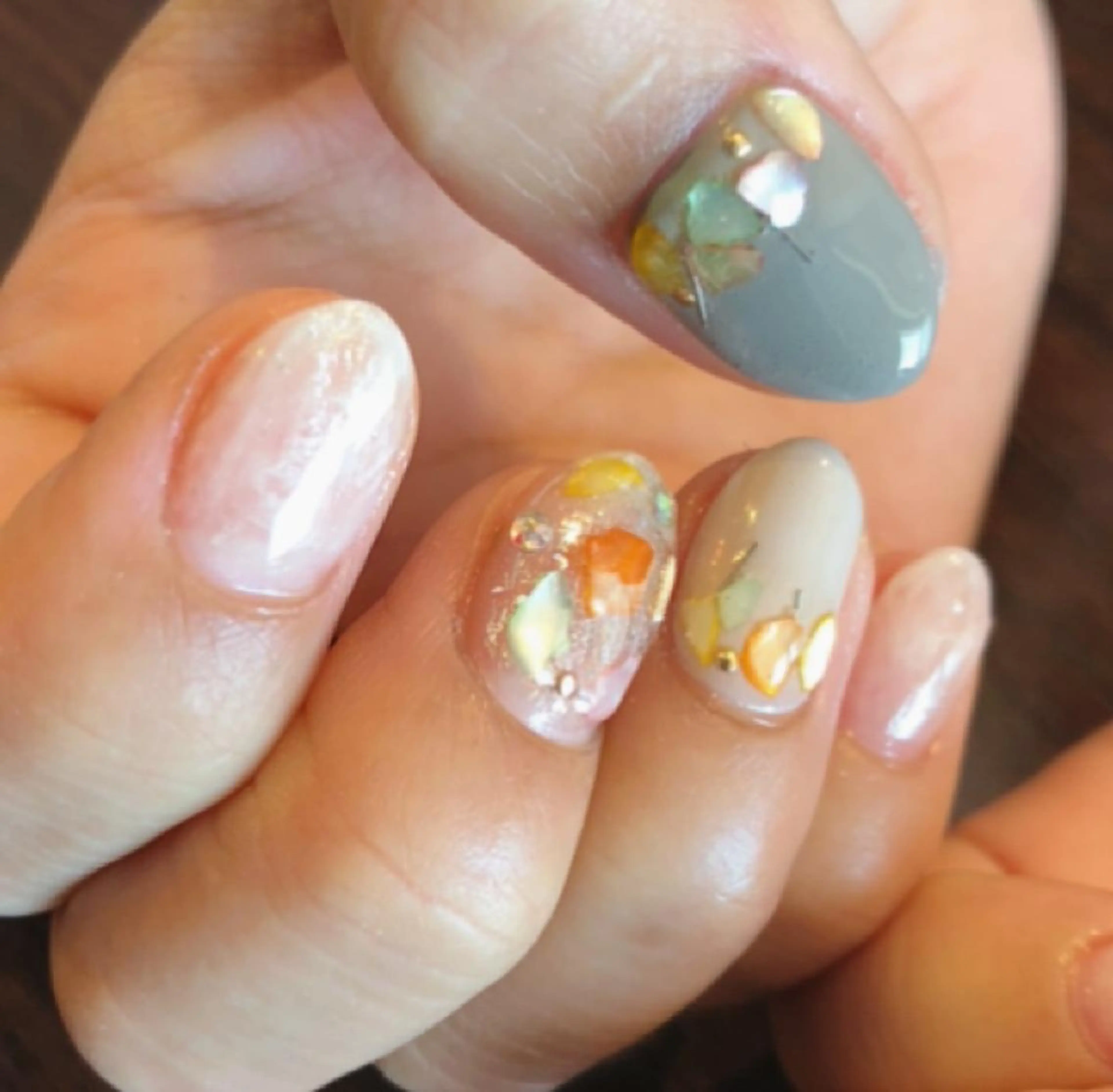 ネイル クリアネイル フラワーネイル フレンチネイル ラメ(グリッター) 大理石ネイル(マーブル) 凛 リンのその他イメージ