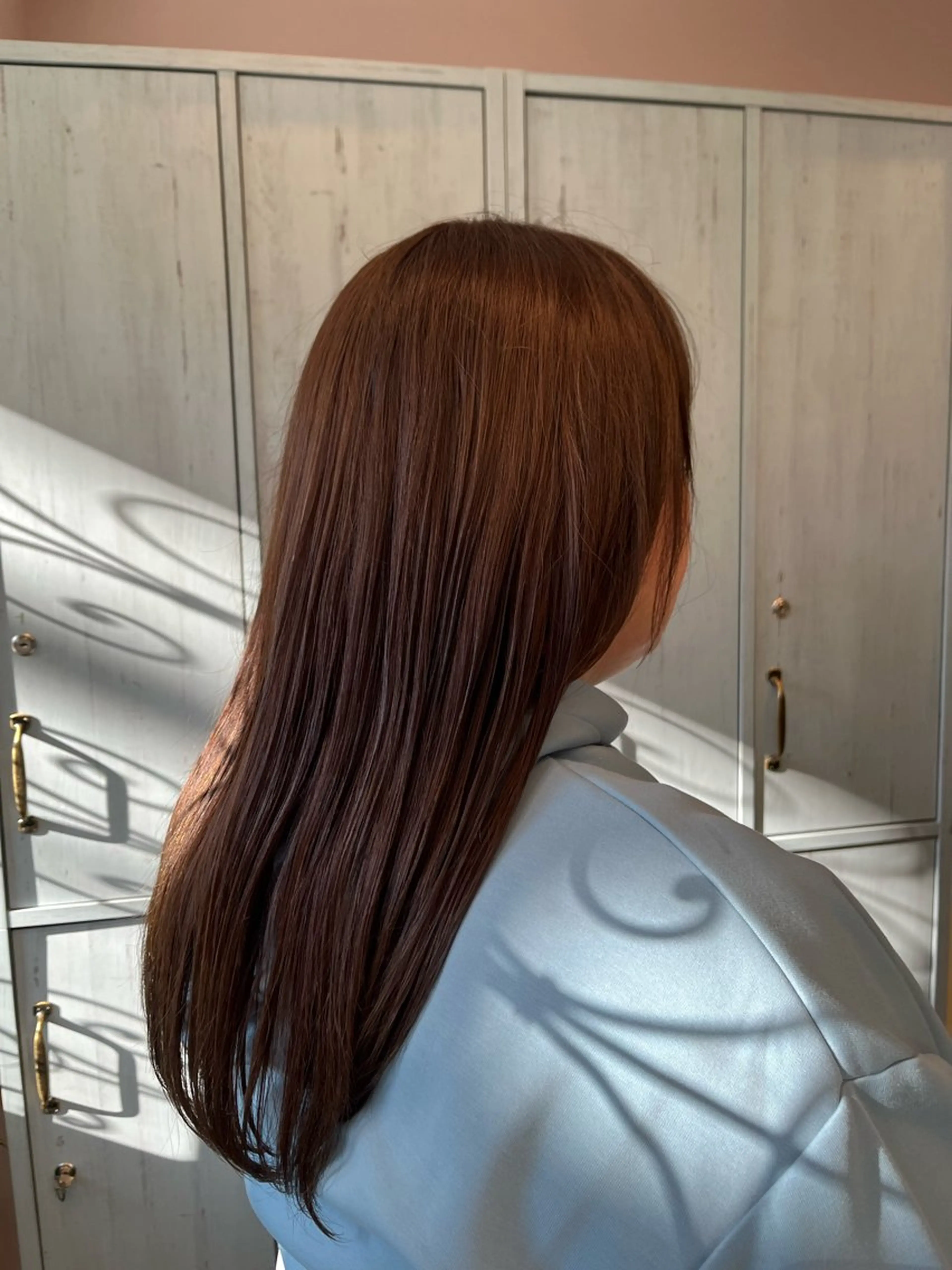 ロング カラー アッシュ オレンジ ヘアカラー レイヤー/透明感/髪 質改善/メンズ/佐藤のヘアスタイル