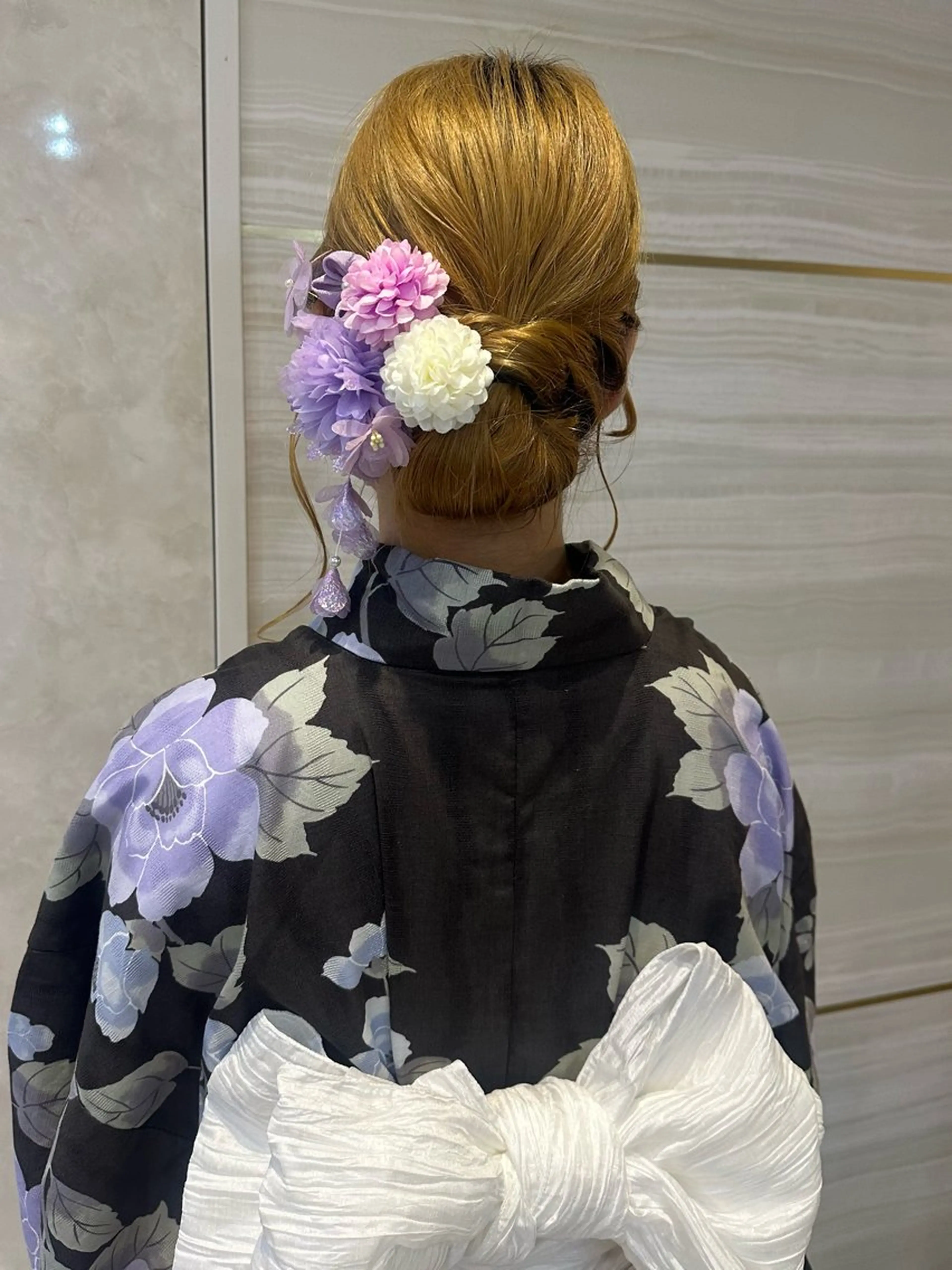 ミディアム 浴衣 Hina🐣 elubylovisのヘアスタイル