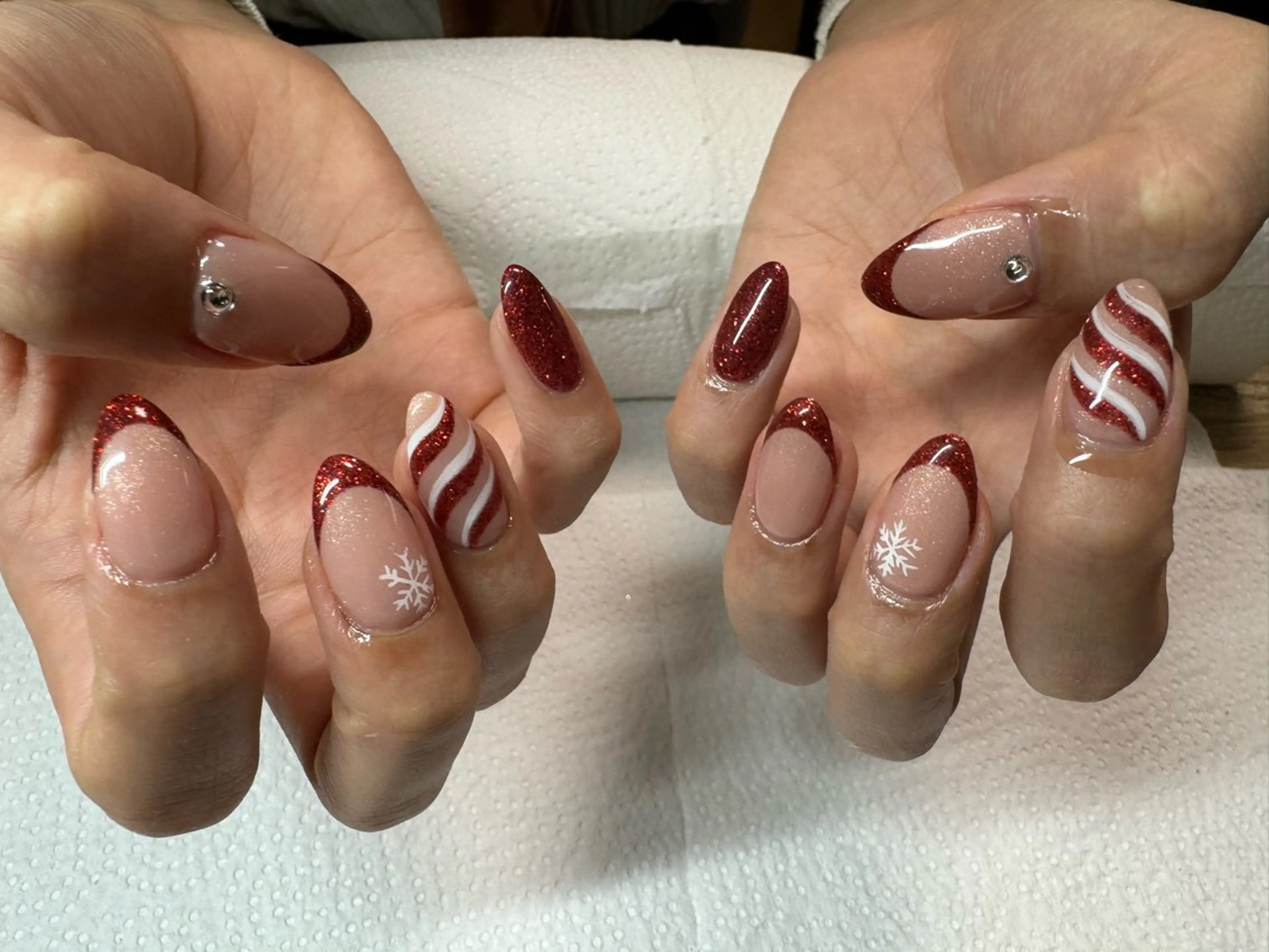 ネイル アートネイル フレンチネイル 韓国ネイル マグネットネイル 持ち込み MH_ Nailのネイルデザイン