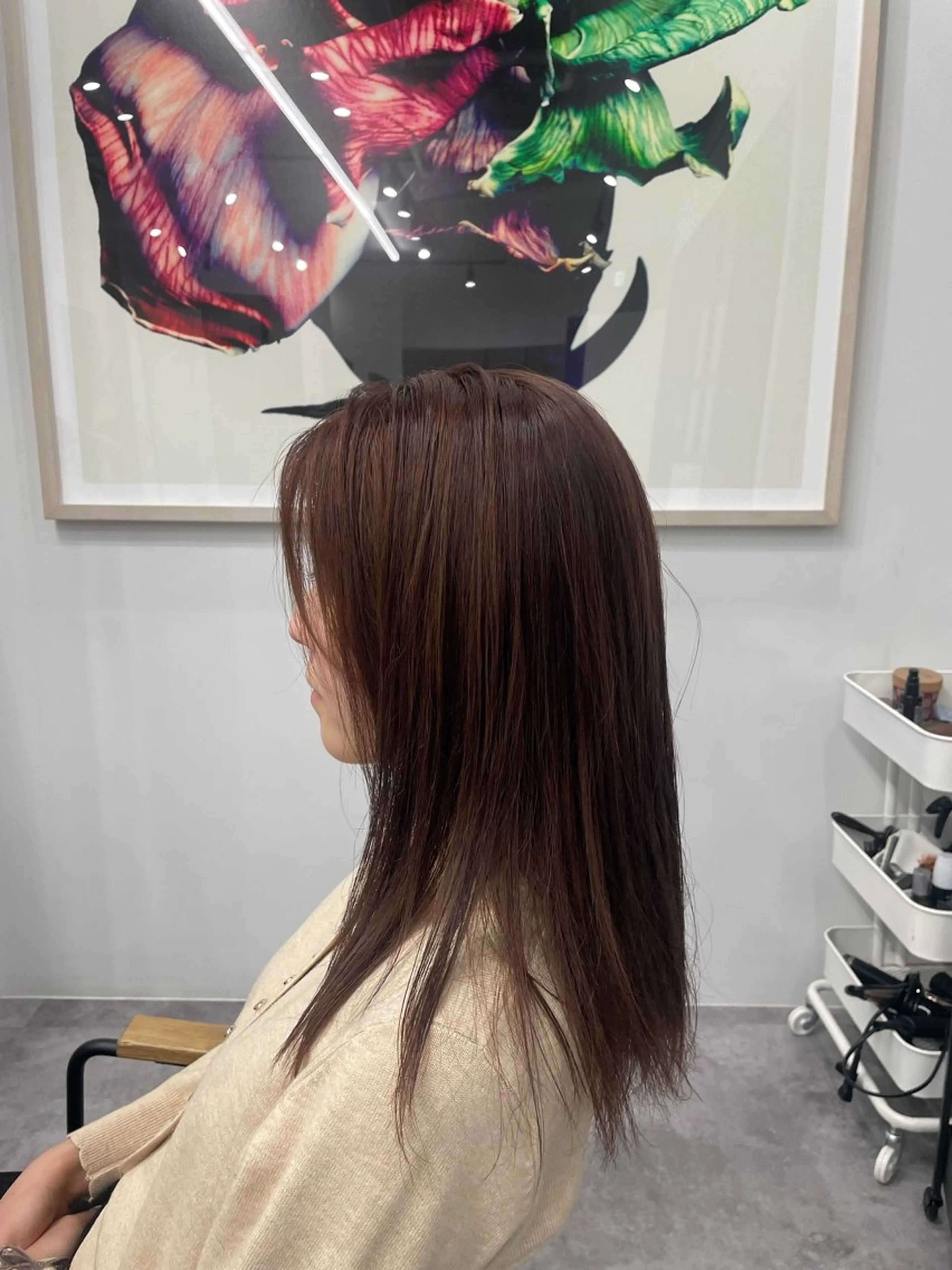セミロング カラー ヘアアレンジ ヘアカラー トリートメント 🫧コウノ ミナ🫧のヘアスタイル