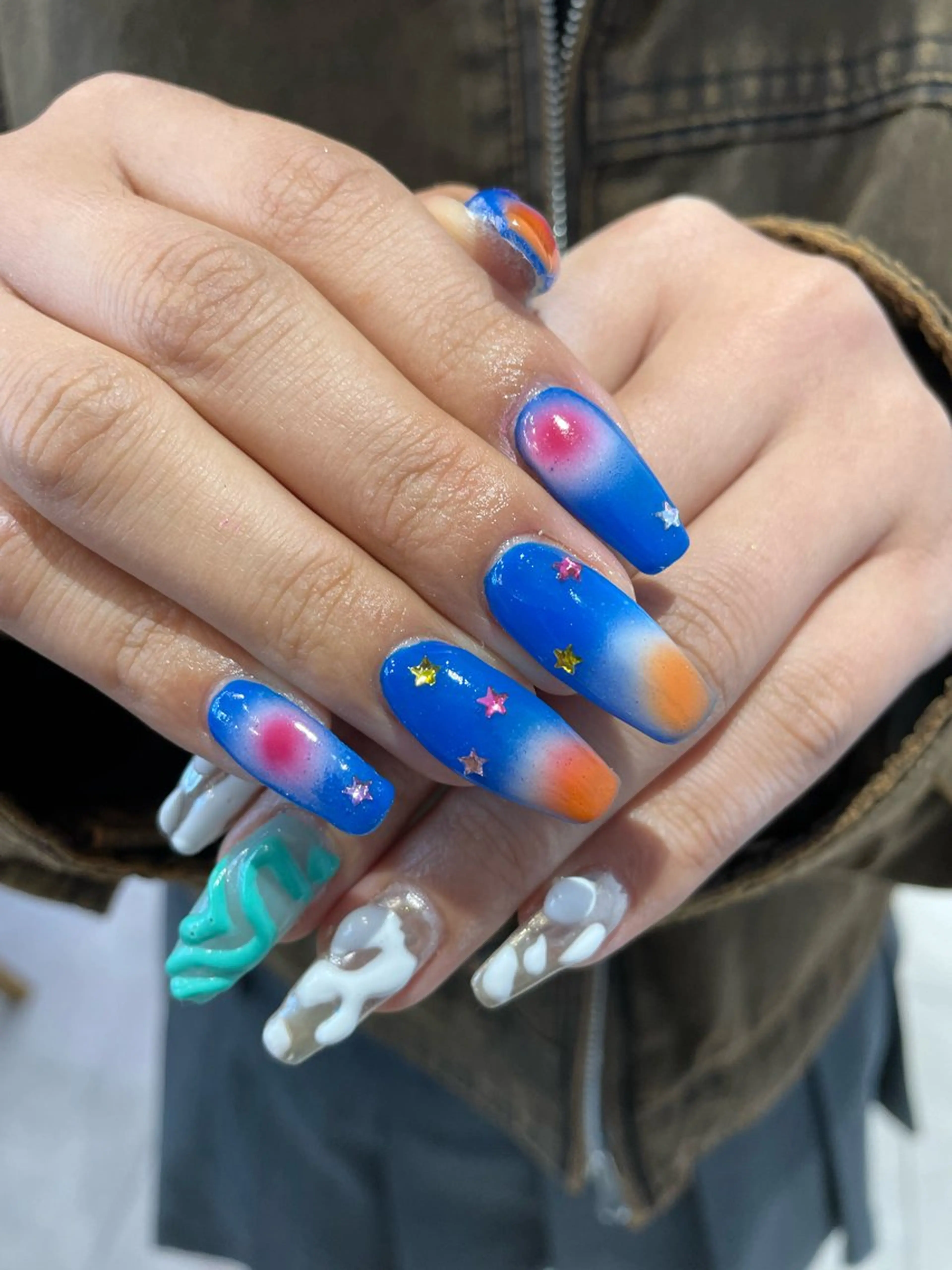 ネイル ジェルネイル パラジェル ハンドネイル hair&nail ☯️アイリ☯️のネイルデザイン