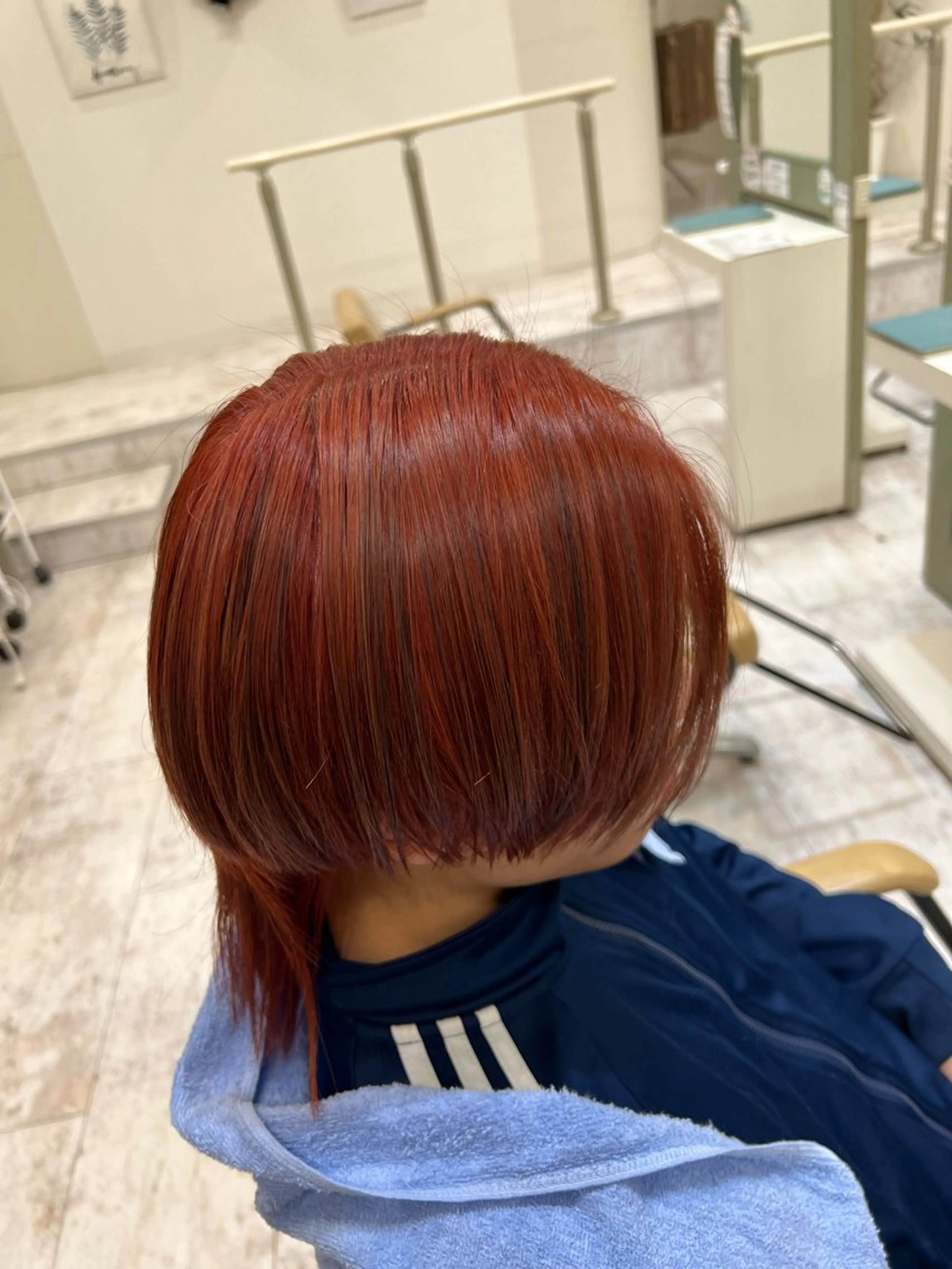 ミディアム カラー ブリーチ レッドカラー 💖似合わせ💖 / 小川叶華のヘアスタイル