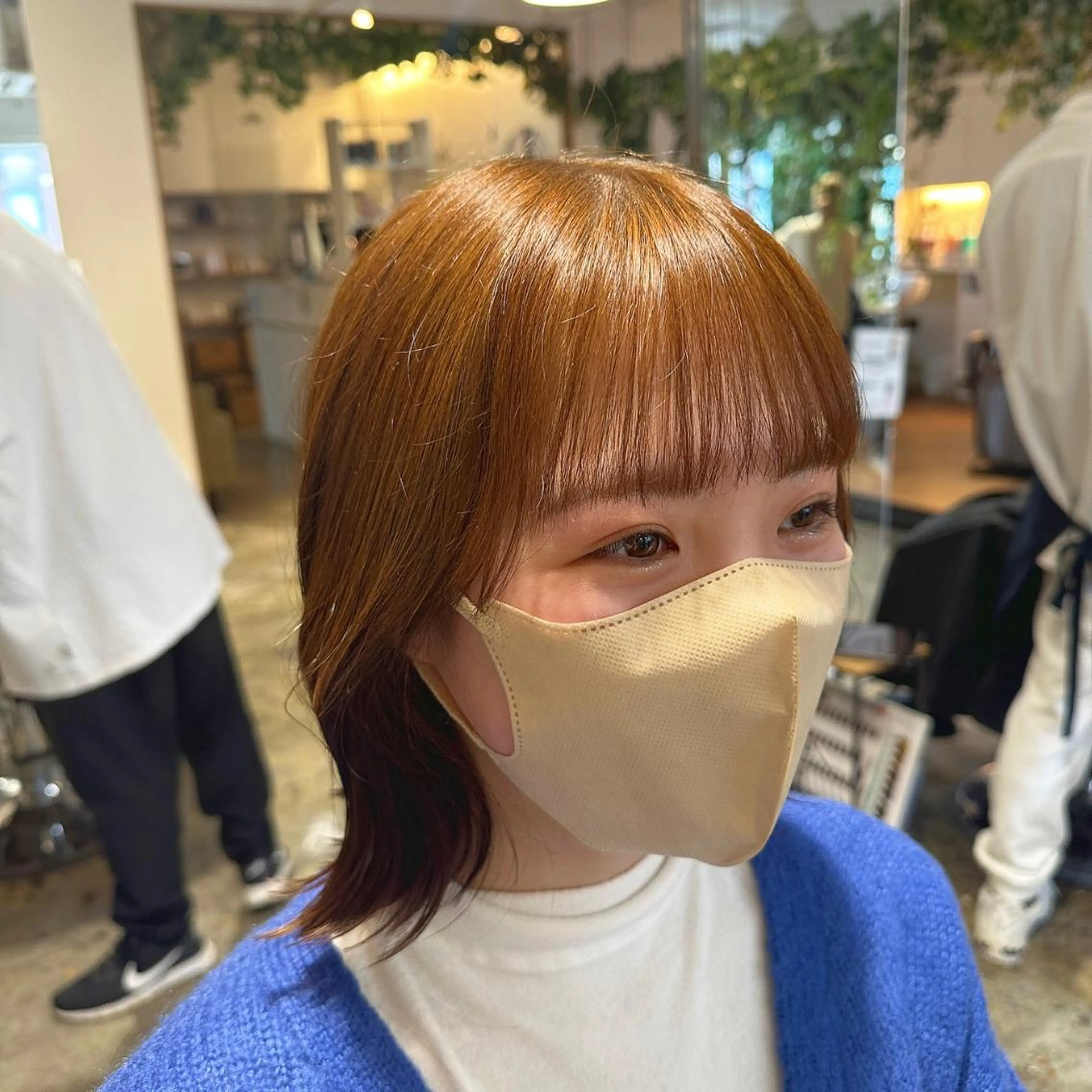 ショート カラー ヘアアレンジ 切りっぱなしボブ ベージュカラー ボブ 顔周りカット 韓国風ヘア 🇰🇷韓国スタイル レイヤー/ayanaのヘアスタイル