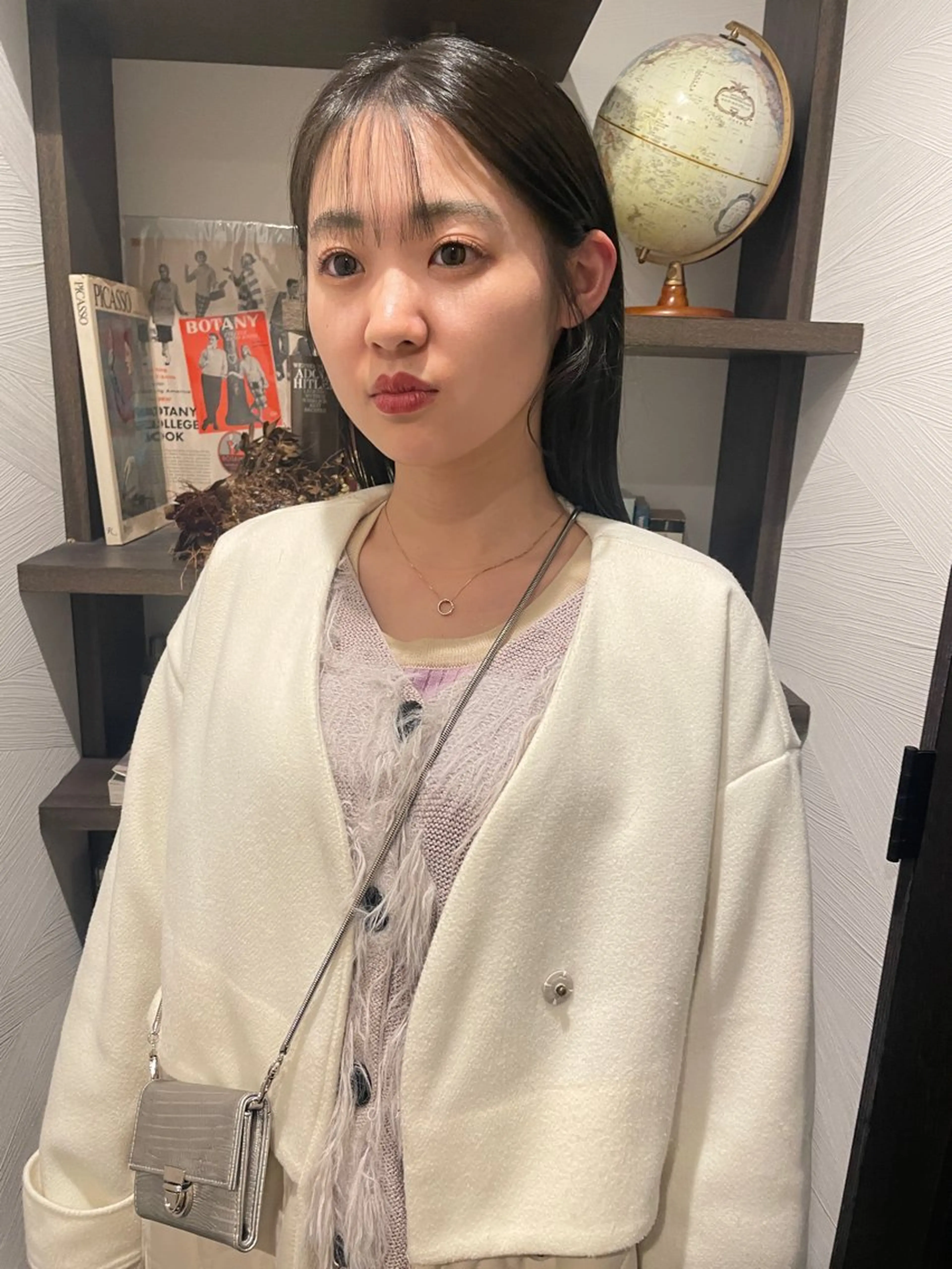 セミロング カラー 透明感カラー レイヤーカット カット ヘアカラー sugino miyuuのヘアスタイル
