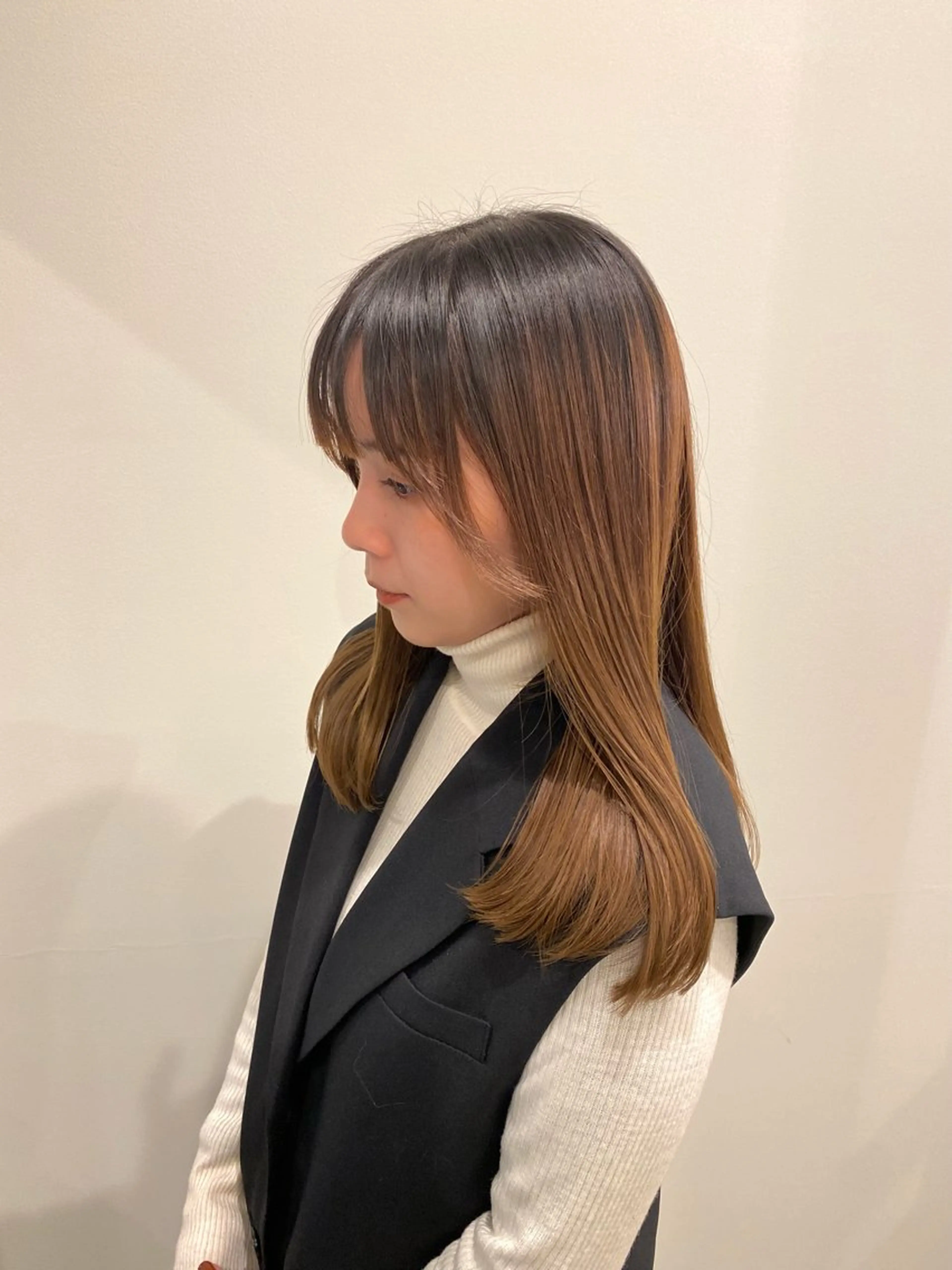 セミロング カット ヘアカラー トリートメント 🍑 モモカ🍑のヘアスタイル