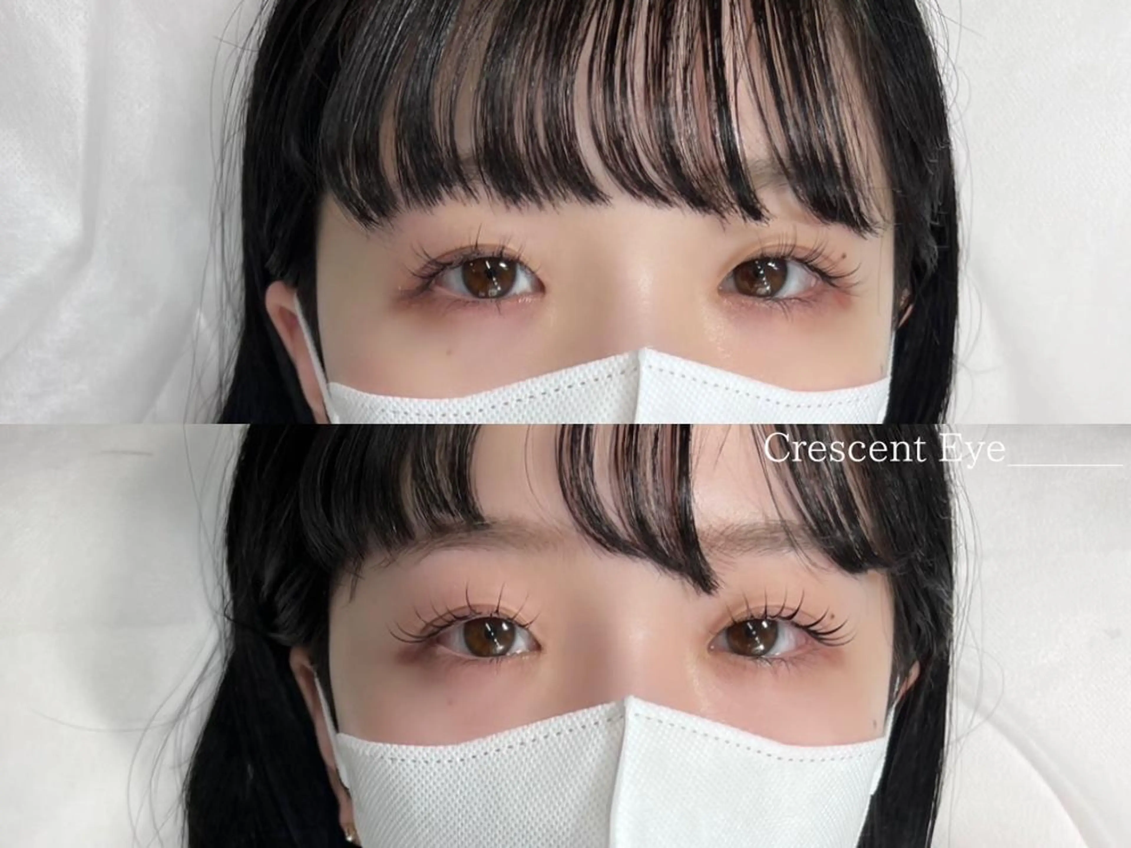 マツエク・マツパ 束感まつ毛 パリジェンヌラッシュリフト まつげパーマ 一重×まつ毛パーマ Crescent Eye 吉祥寺のマツエク・マツパデザイン