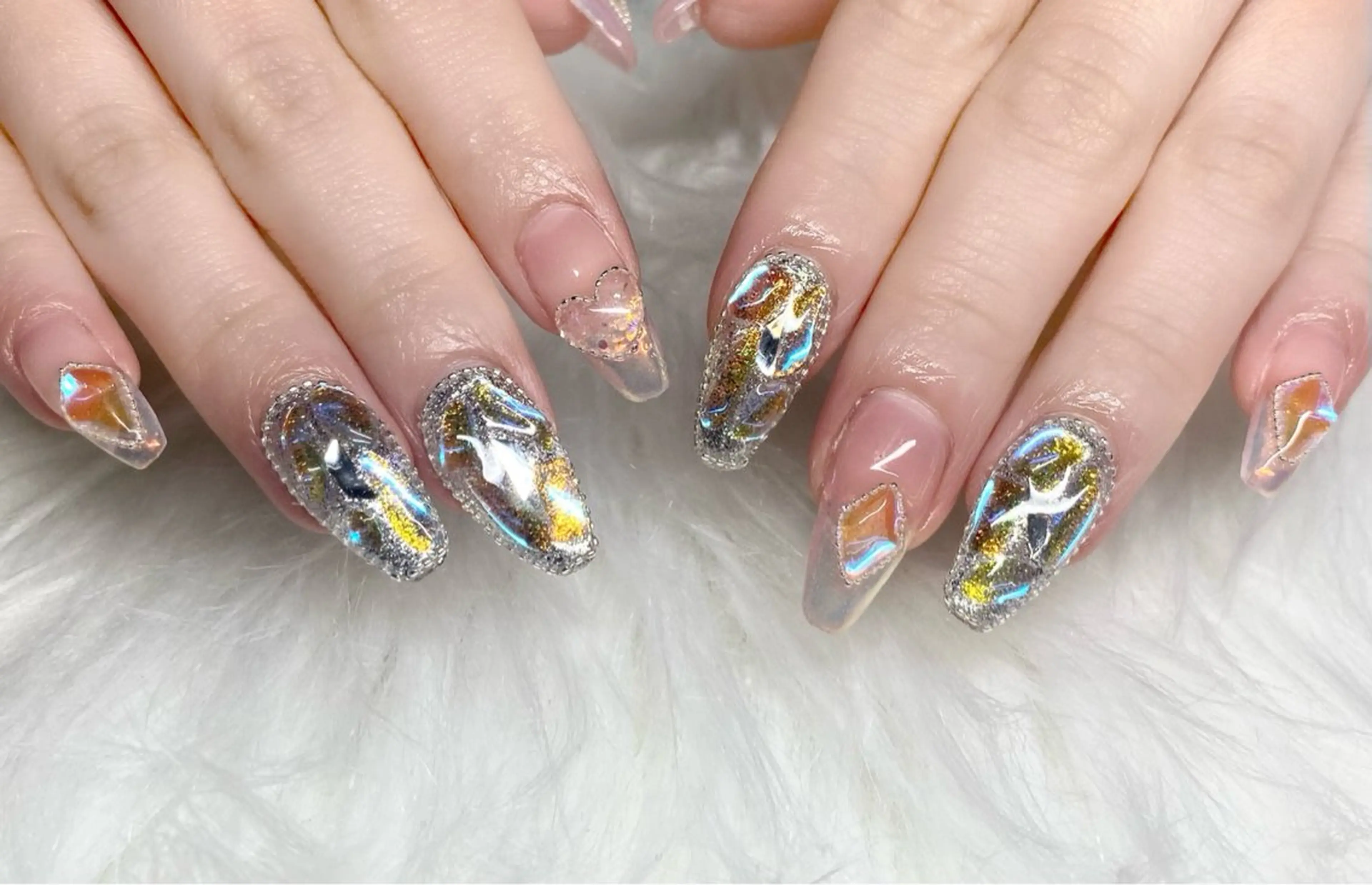 ネイル 長さ出し ネイルチップ ハンドネイル ハンドケア Hi Beauty 渋谷(ネイル、ハイパーナイフ6、脂肪れいきゃく、マッサージ＆エステサロン)所属・Hi beauty 渋谷のネイルデザイン