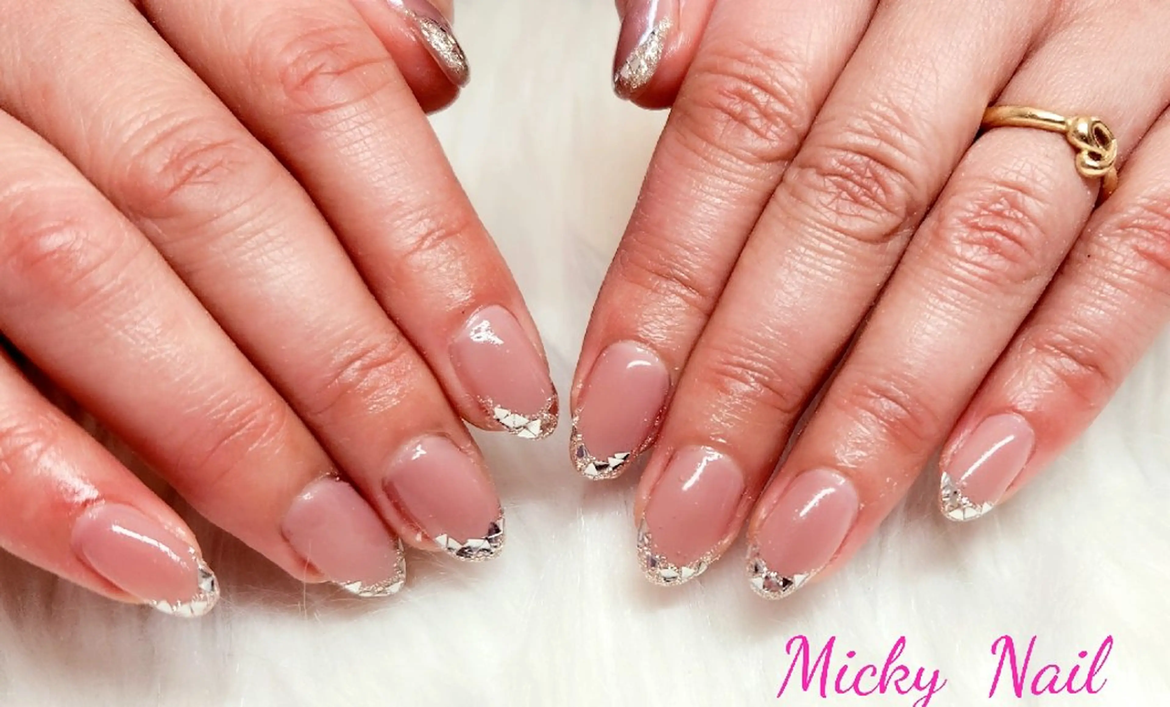 ネイル 入学式 フレンチネイル ガラスフレンチ 卒業式 オフィスネイル Micky nail chikushinoのネイルデザイン