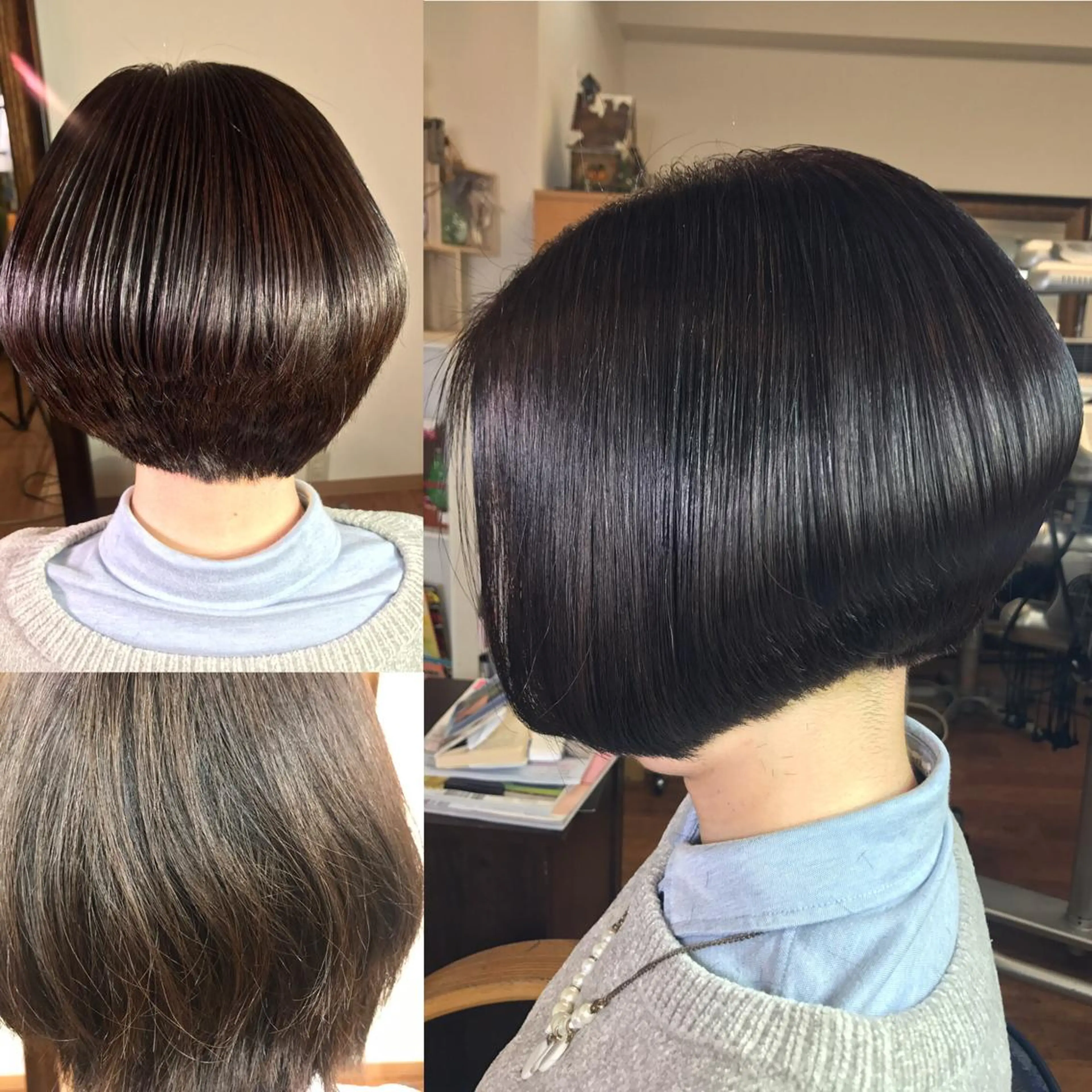 ショート 縮毛矯正 ev  hair所属・江袋 敏昭のヘアスタイル