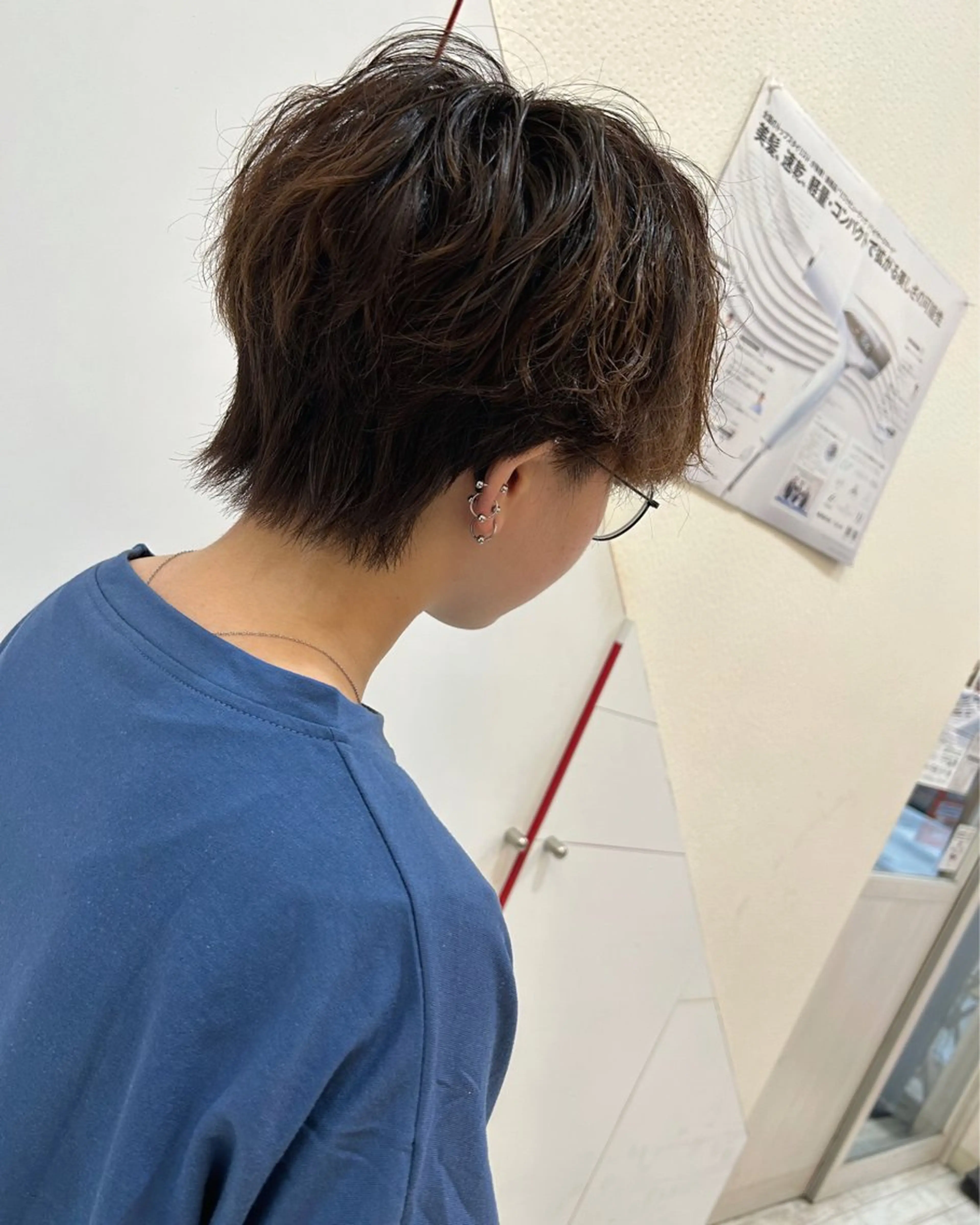 ショート パーマ ヘアアレンジ 今村公介 ブリーチ特化、派手髪のヘアスタイル