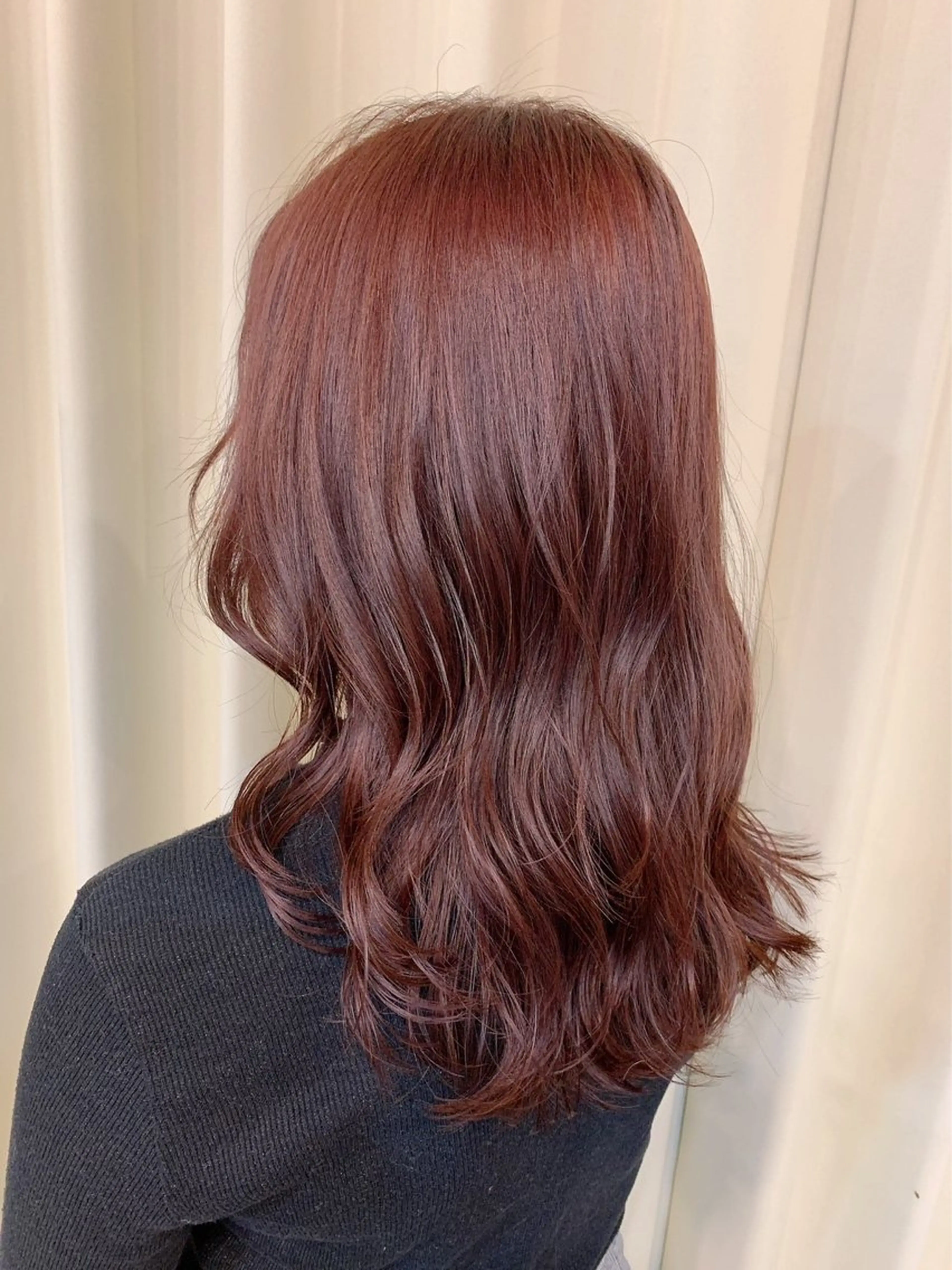 セミロング カラー 赤みなしカラー/梅田 /レイヤー/IORIのヘアスタイル