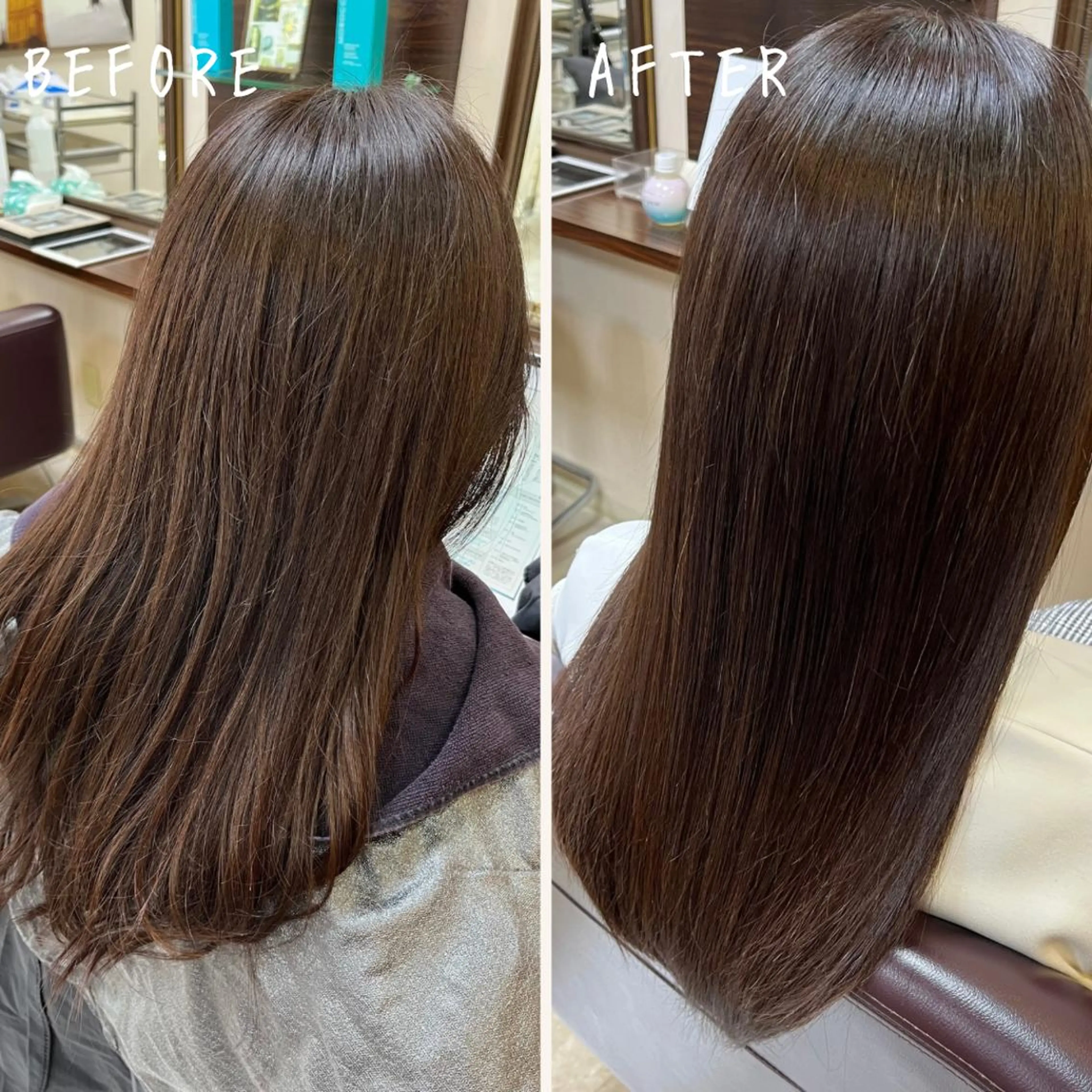ロング トリートメント カット 縮毛矯正 トリートメント 澤崎 希望のヘアスタイル