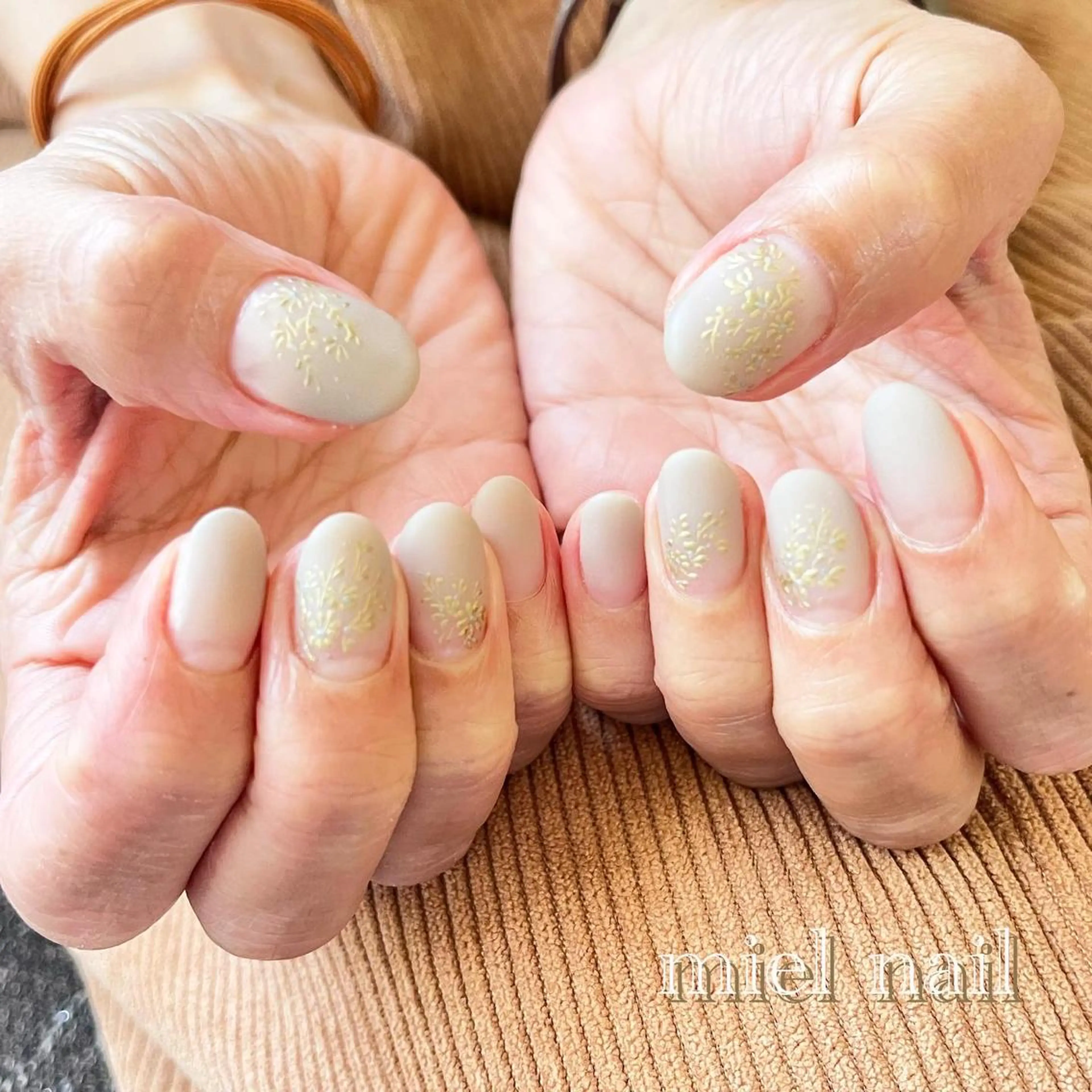 ネイル マットネイル 春ネイル ハンドネイル miel nailのネイルデザイン
